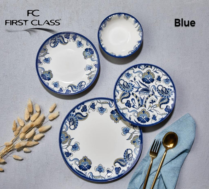First Class 24 Parça Blue Porselen Yemek Takımı