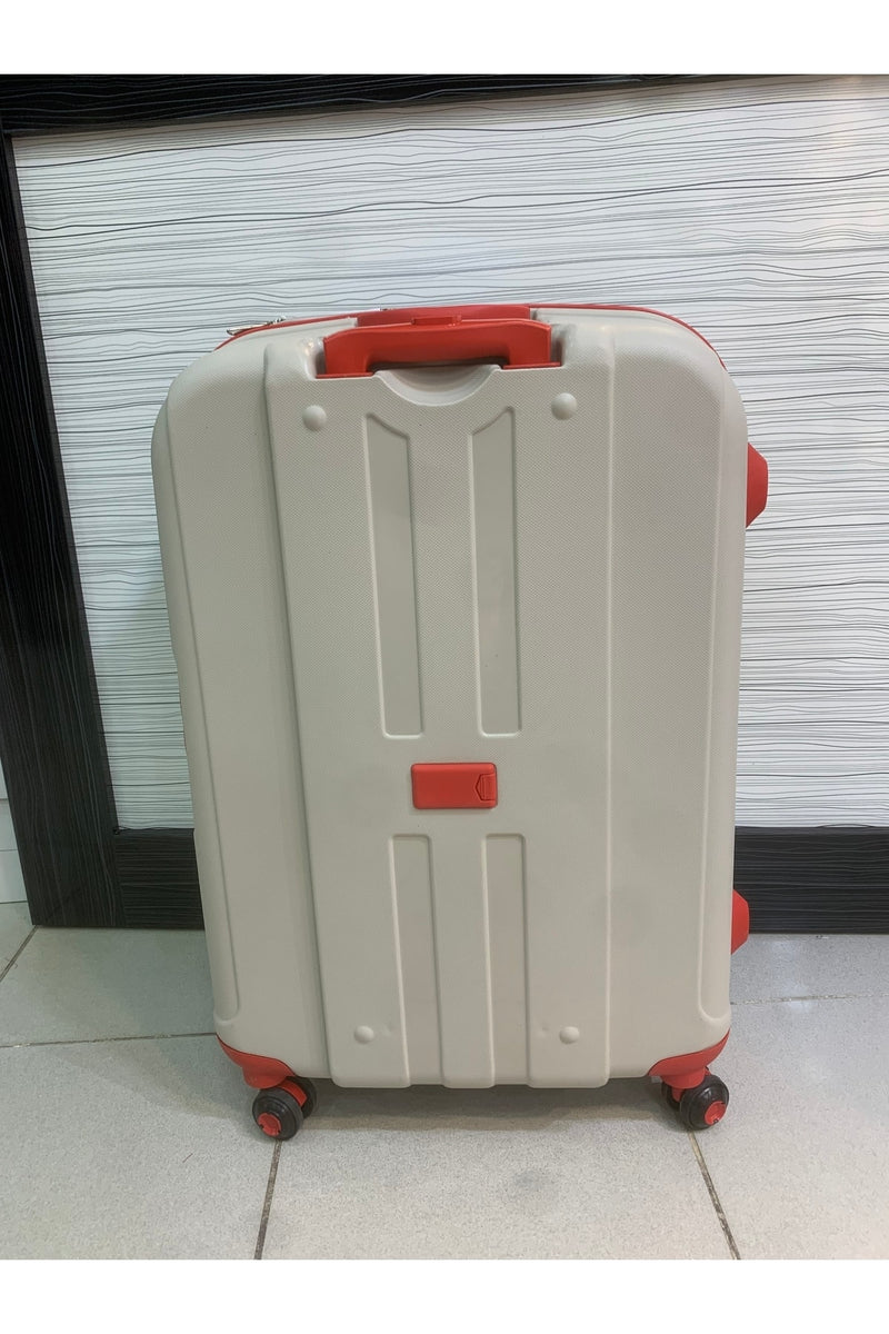 İvs Klasik Bej-Kırmızı Bavul