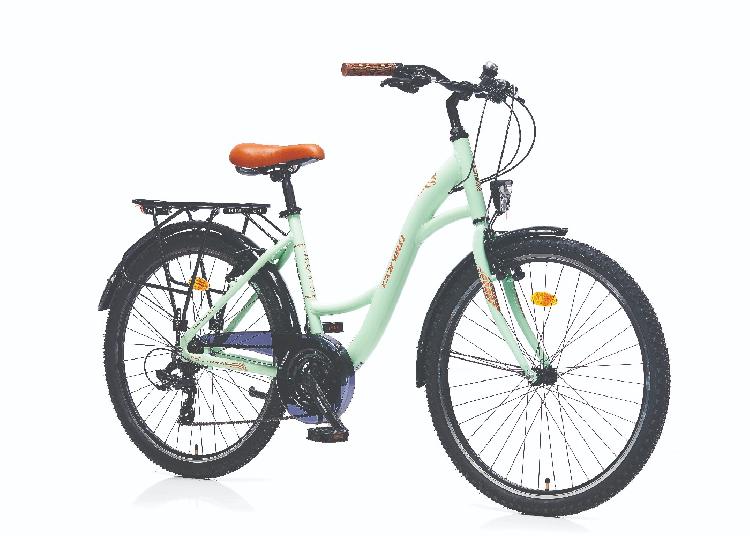 Corelli Glowie City 26'' Jant V Fren Aliminyum Nostalji Bisiklet Su Yeşili