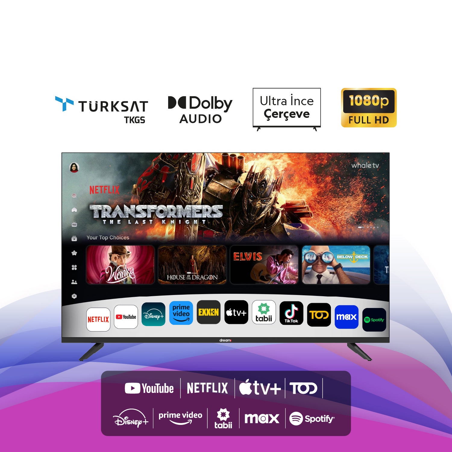 43″(109 cm) TV – 1080p Full HD, Dahili Uydu Alıcılı Televizyon Ürün ikincil görseli