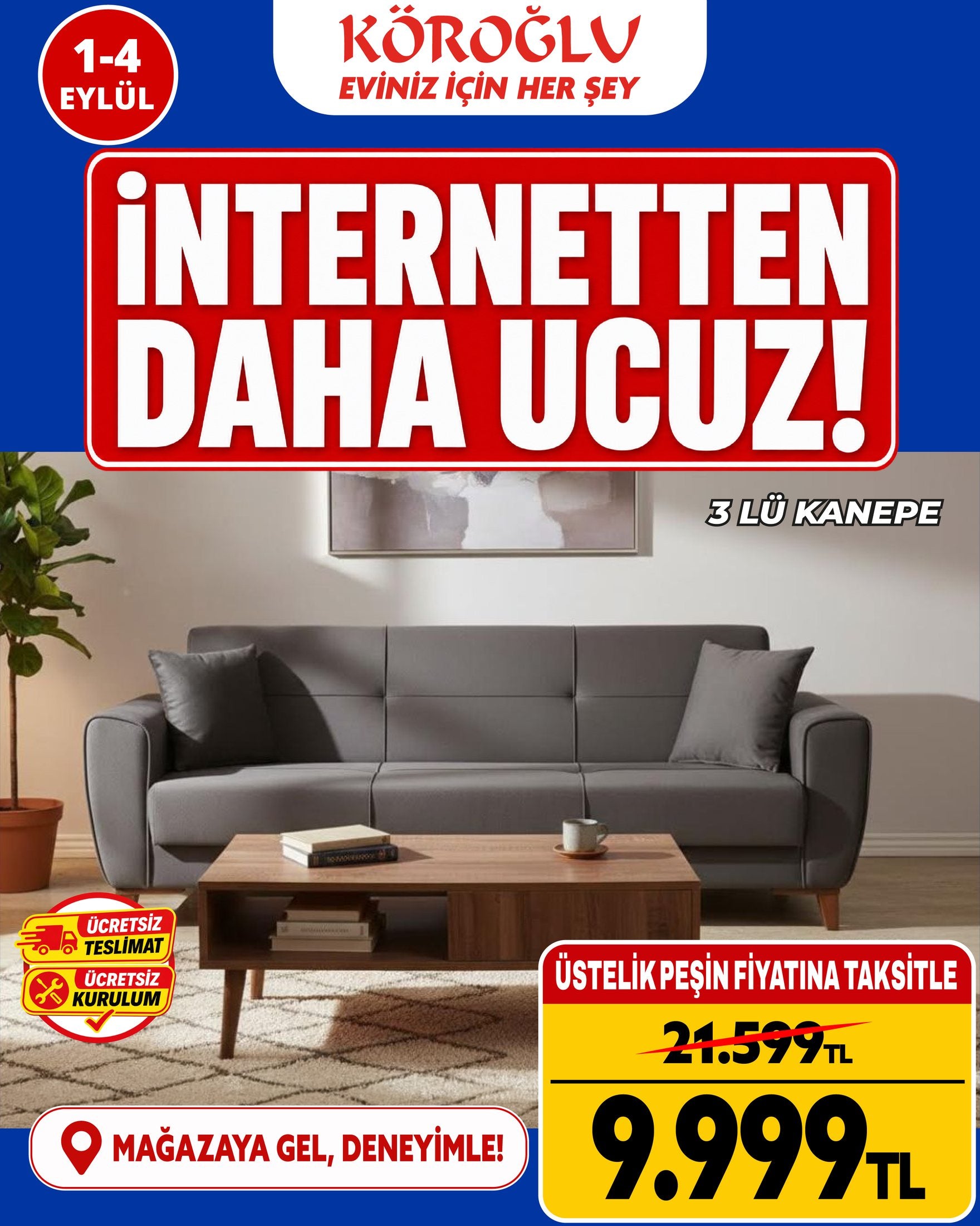 3’lü Kanepe Model 1