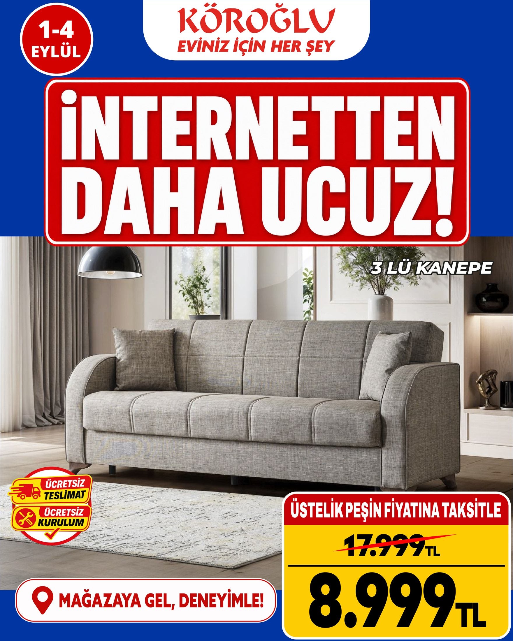 3’lü Kanepe Model 2