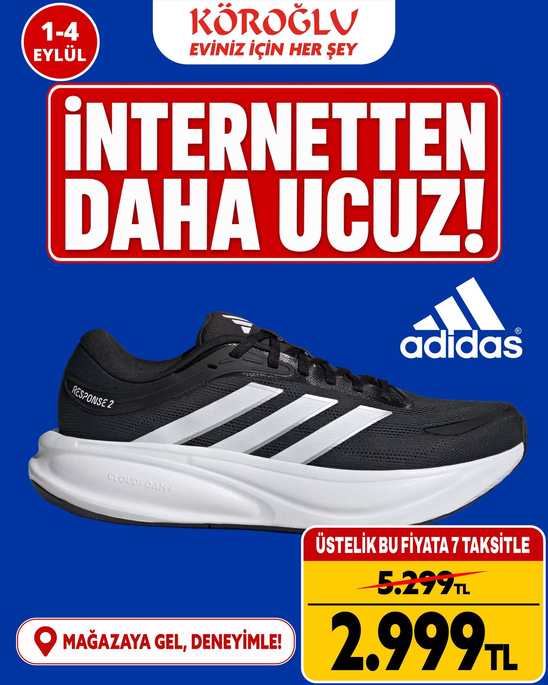 Adidas Siyah Spor Ayakkabı Ürün ana görseli