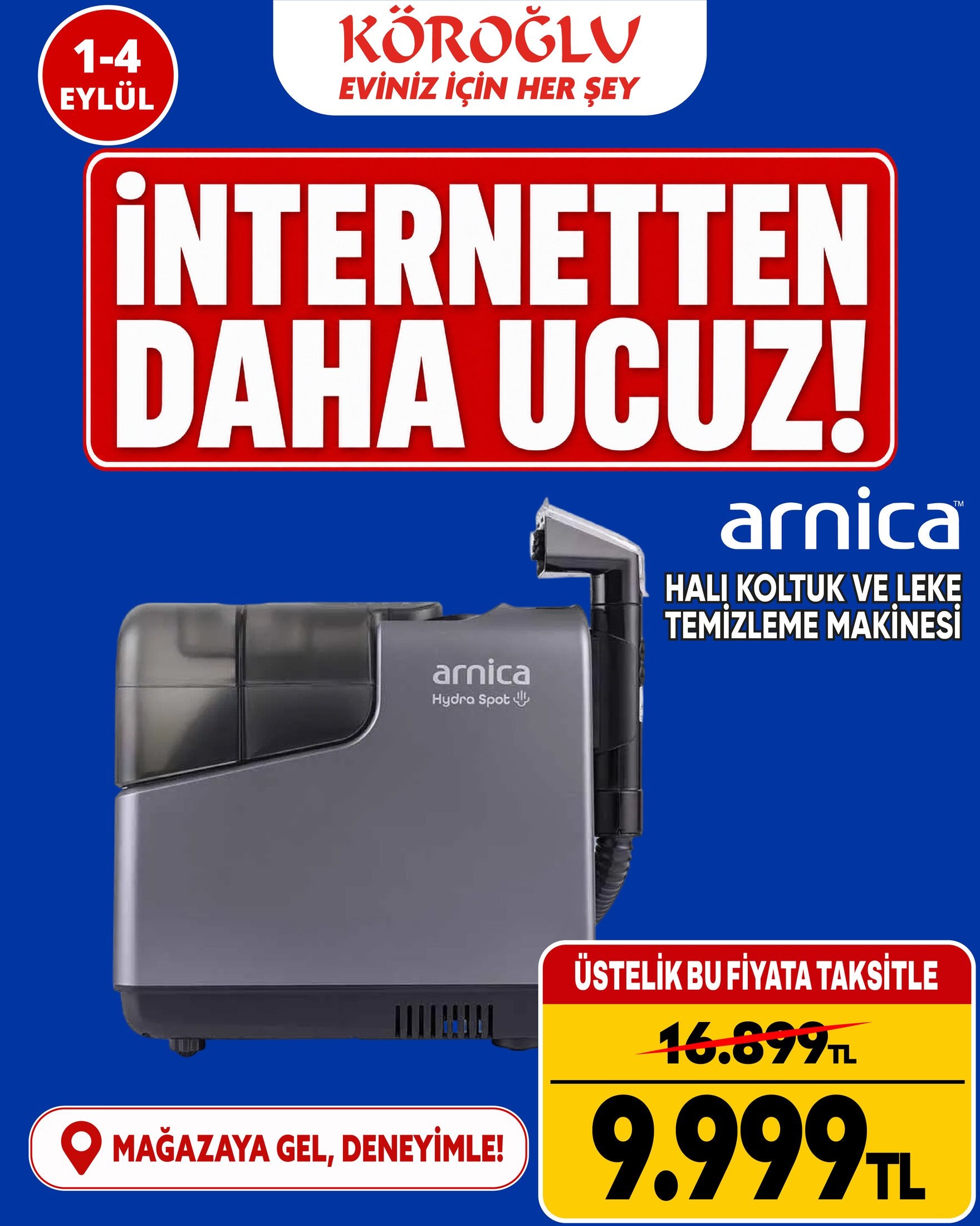 Arnica Halı Koltuk ve Leke Temizleme Makinesi