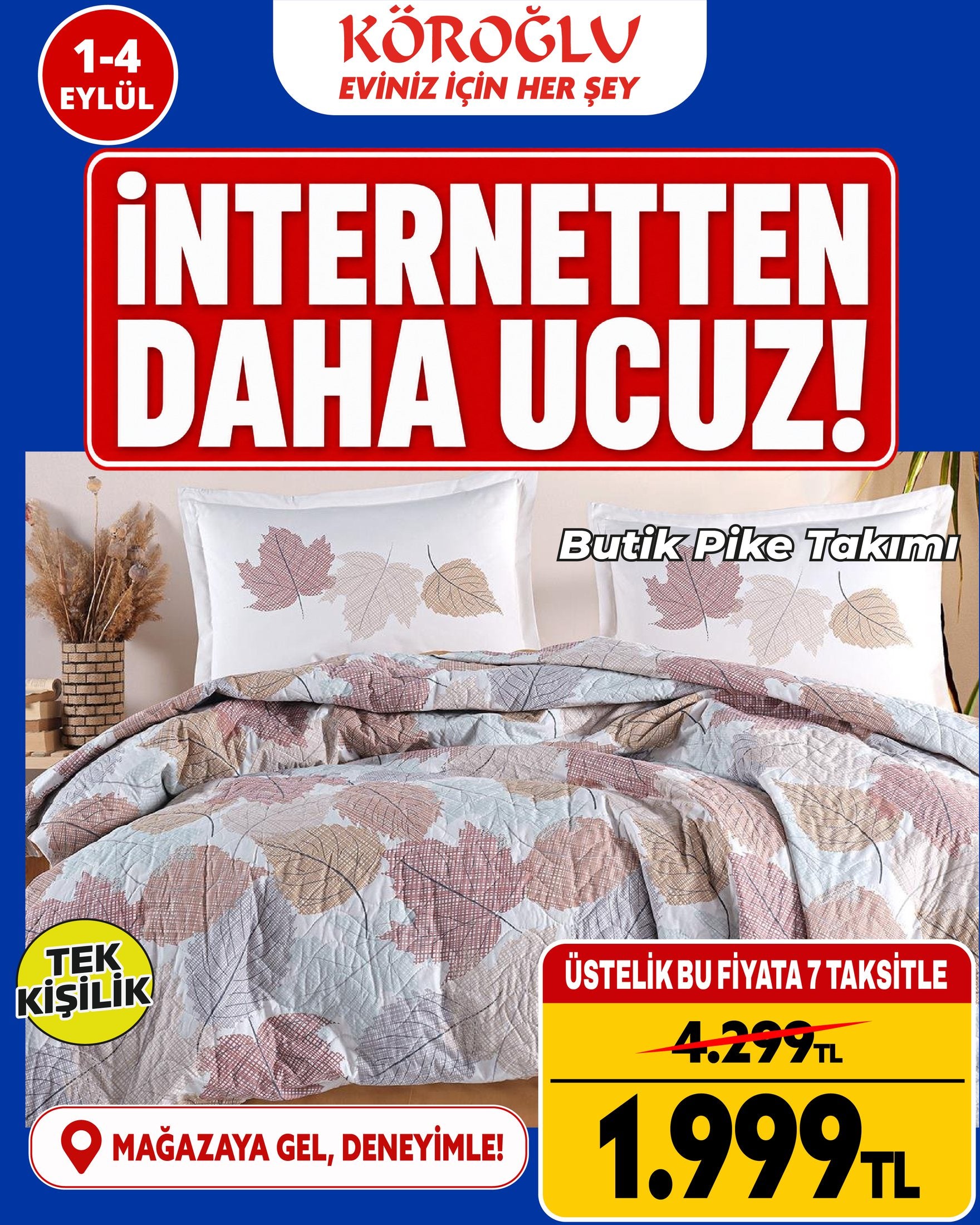 Butik Pike Takımı Tek Kişilik Ürün ana görseli