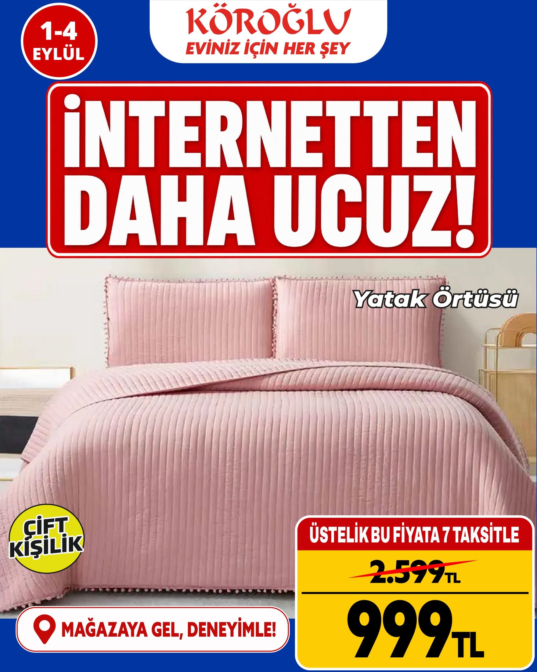 Çift Kişilik Yatak Örtüsü