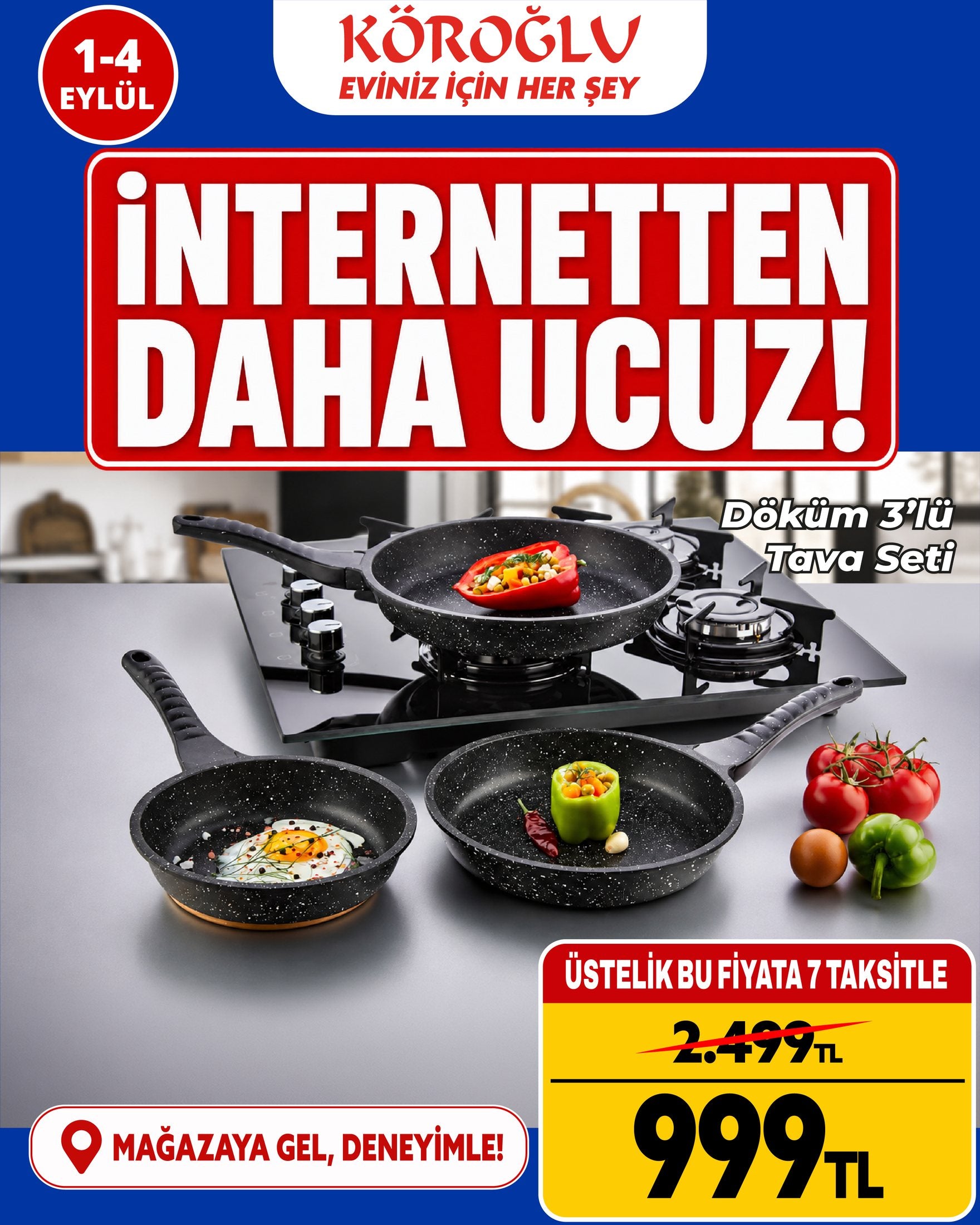 Döküm 3’lü Tava Seti