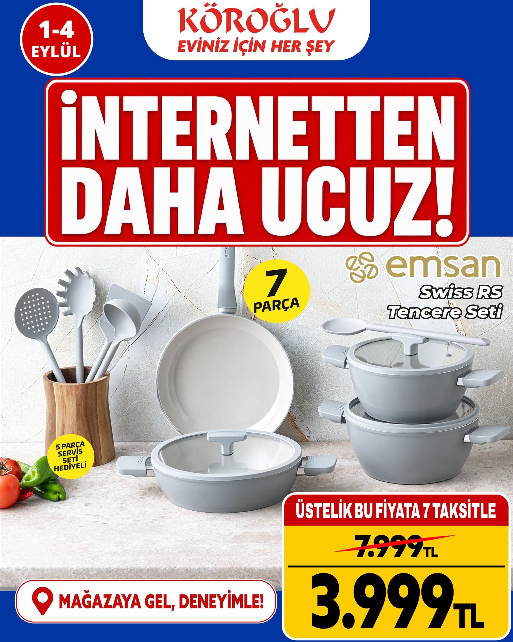 Emsan Swiss RS Tencere Seti 7 Parça Ürün ana görseli