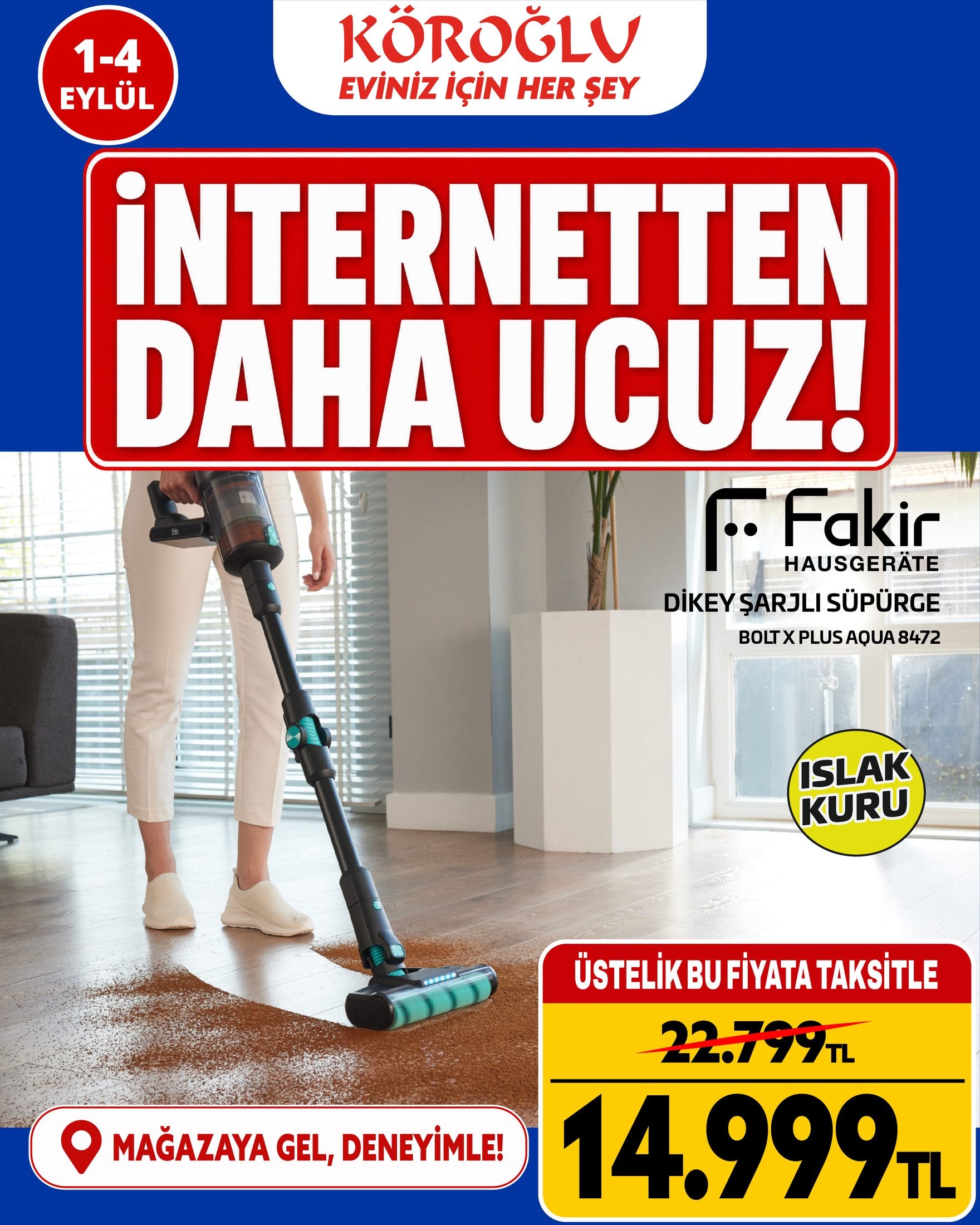 Fakir Dikey Şarjlı Süpürge