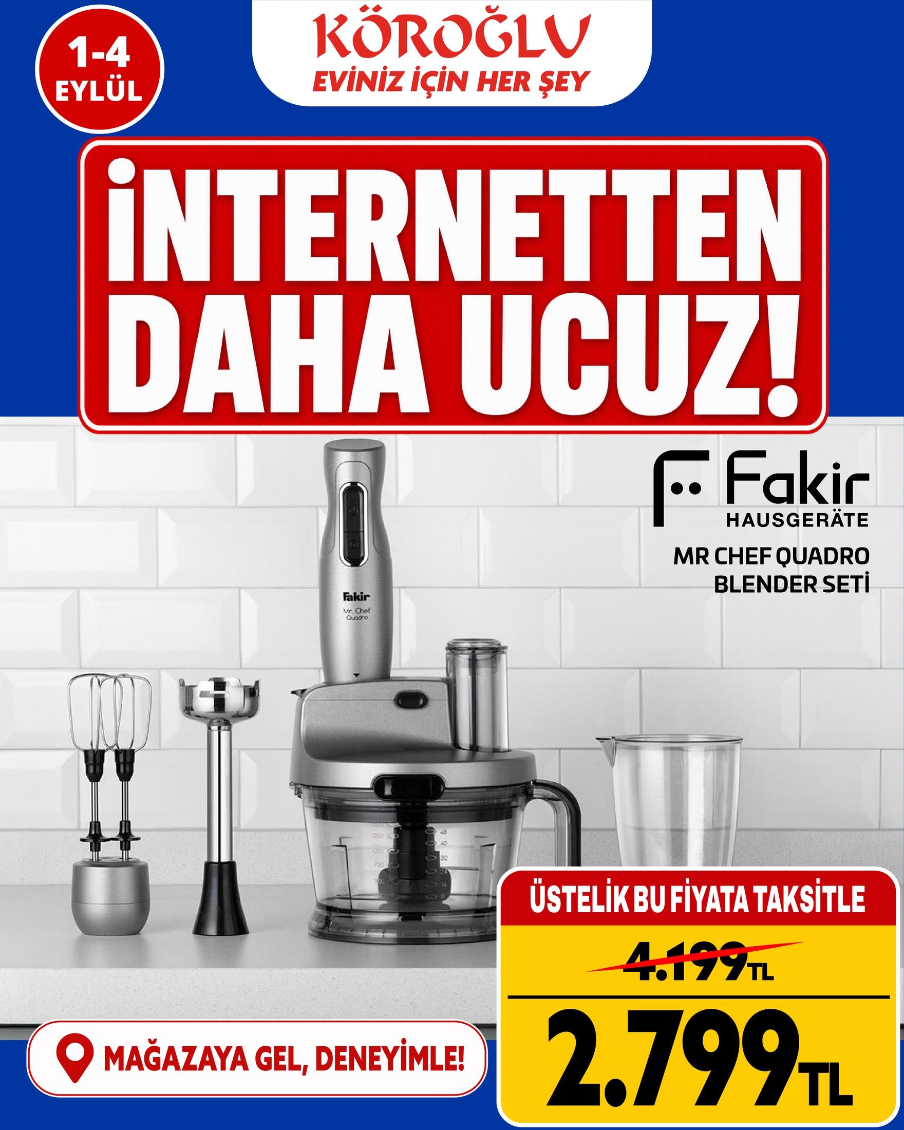 Fakir Mr Chef Quadro Blender Seti
