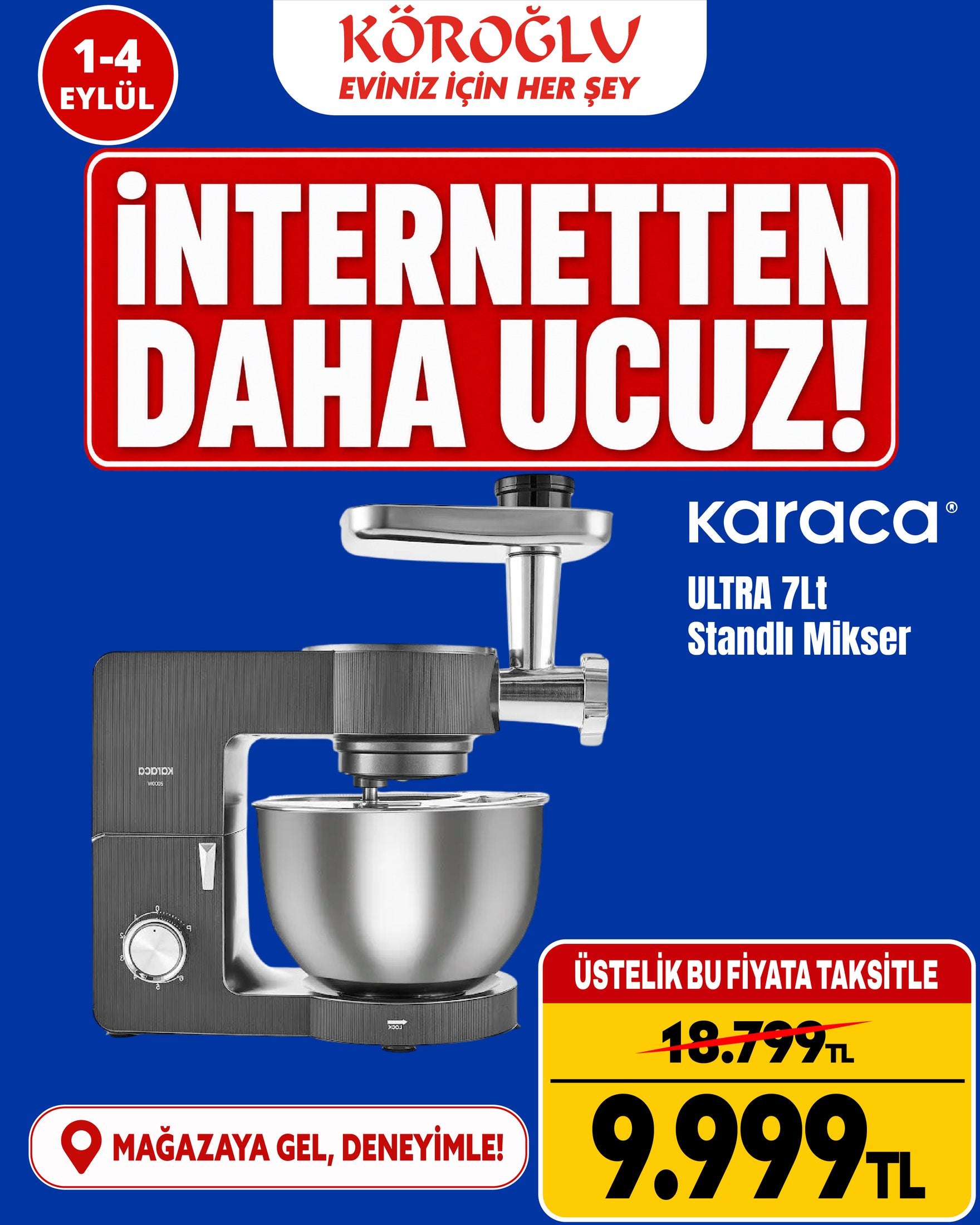 Karaca Ultra 7 Lt Standlı Mikser