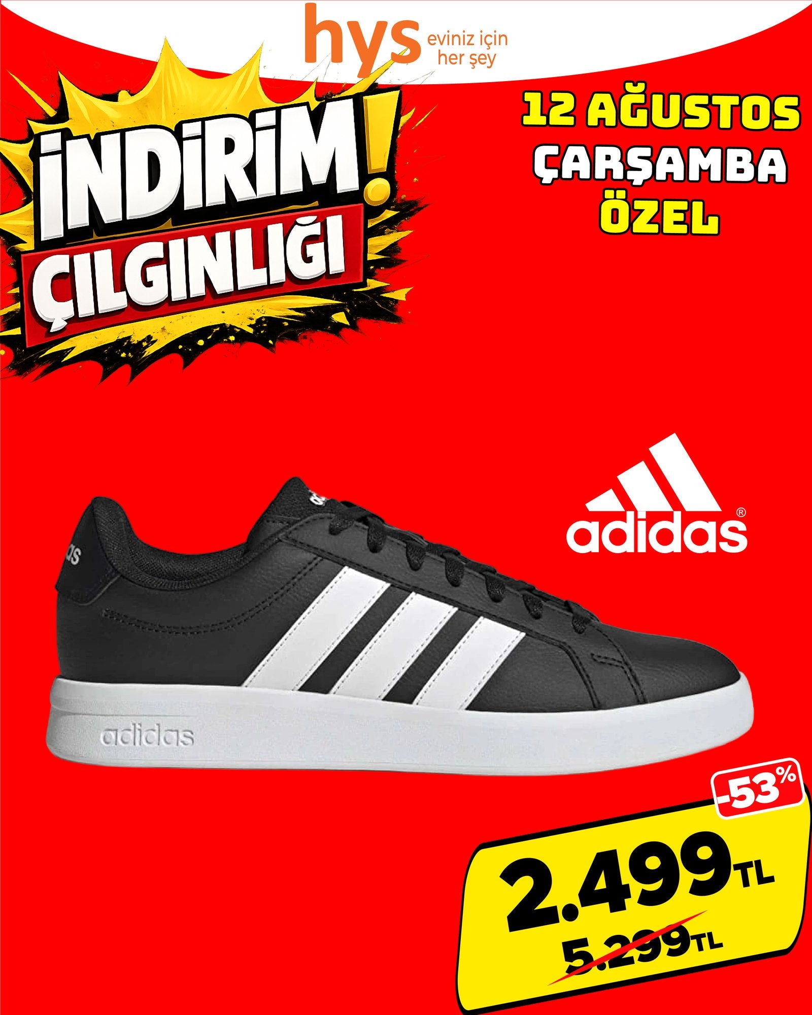 Adidas Siyah Spor Ayakkabı