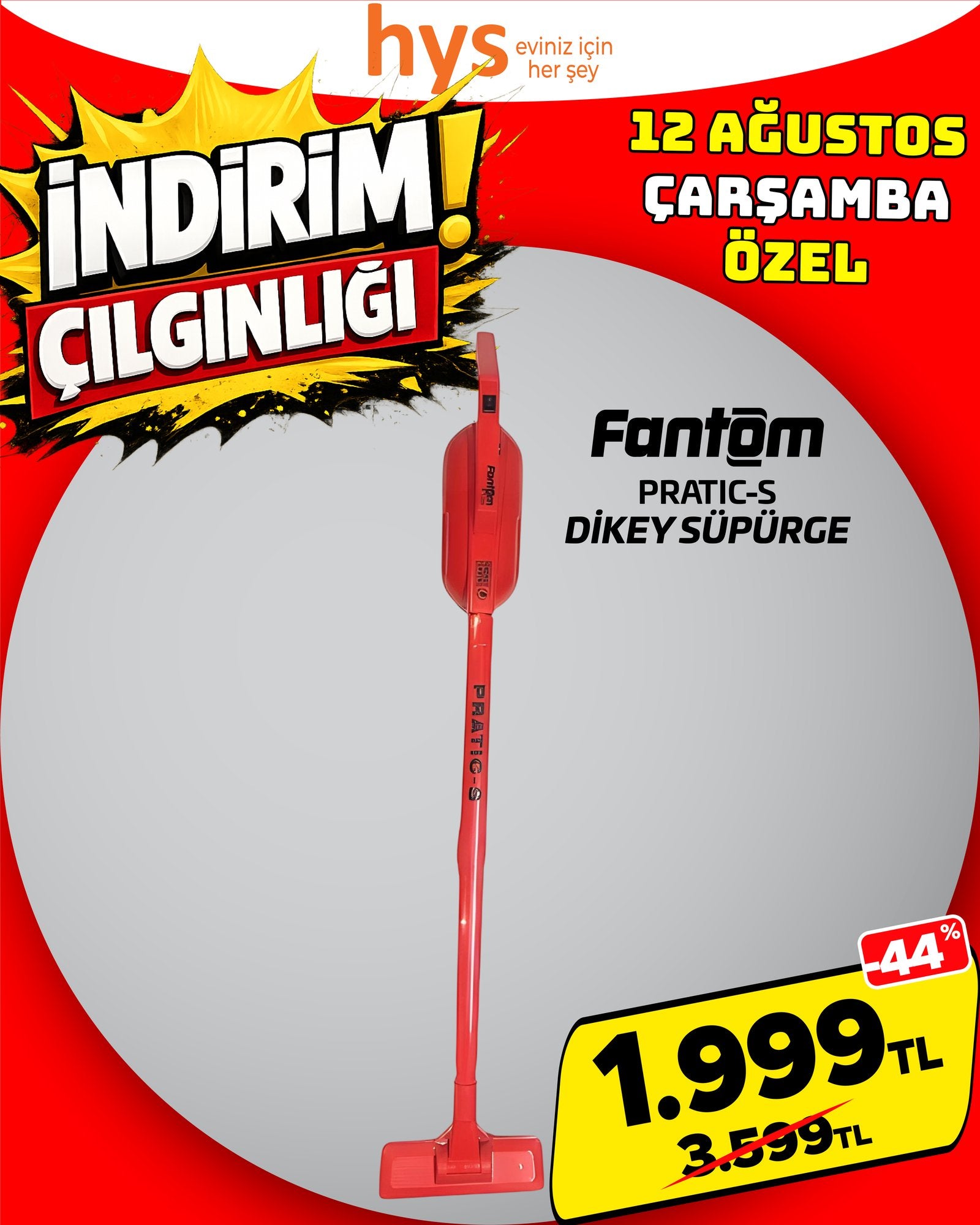 Fantom Patic-S Dikey Süpürge