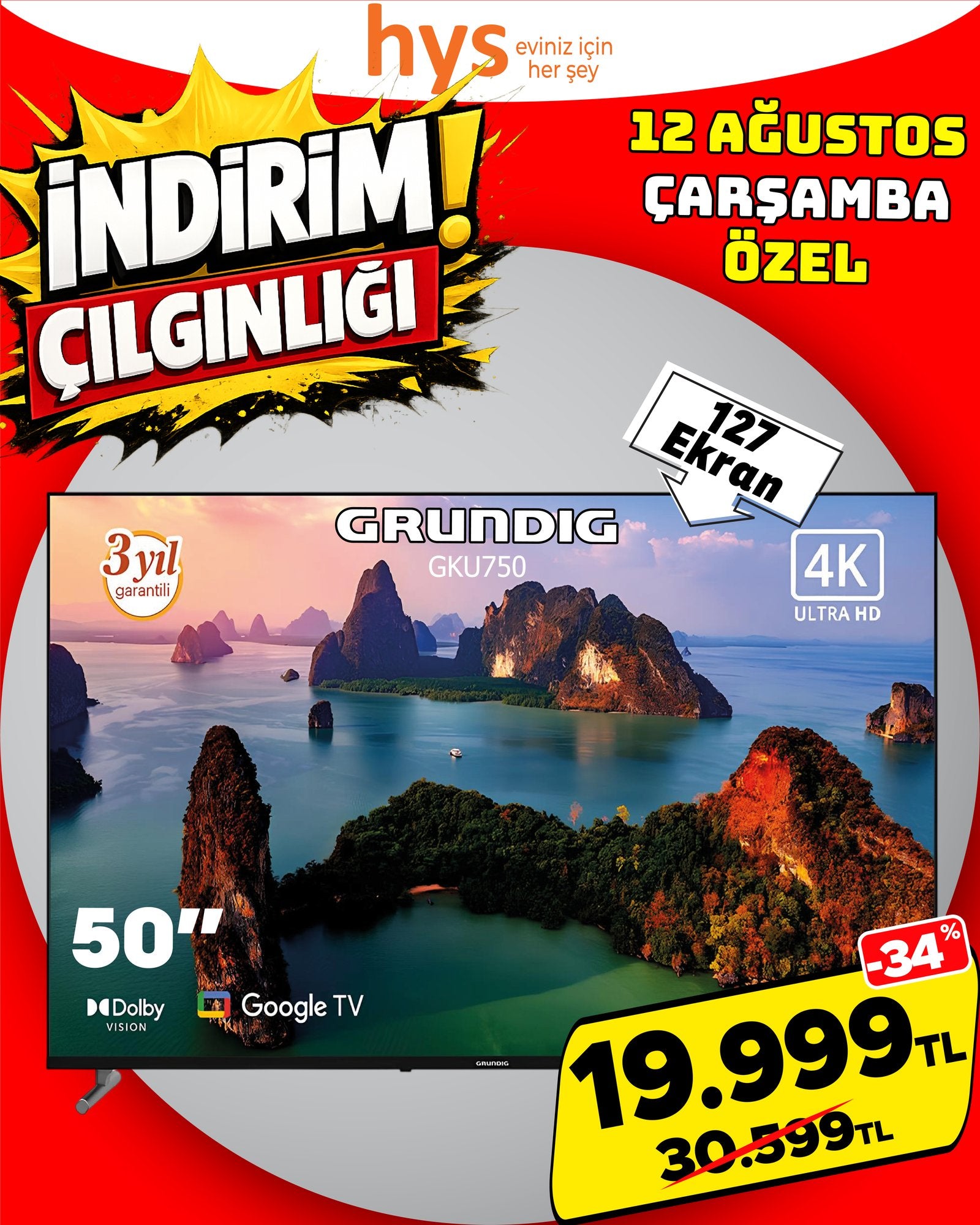 Grundig 50 İnç 4K Google TV