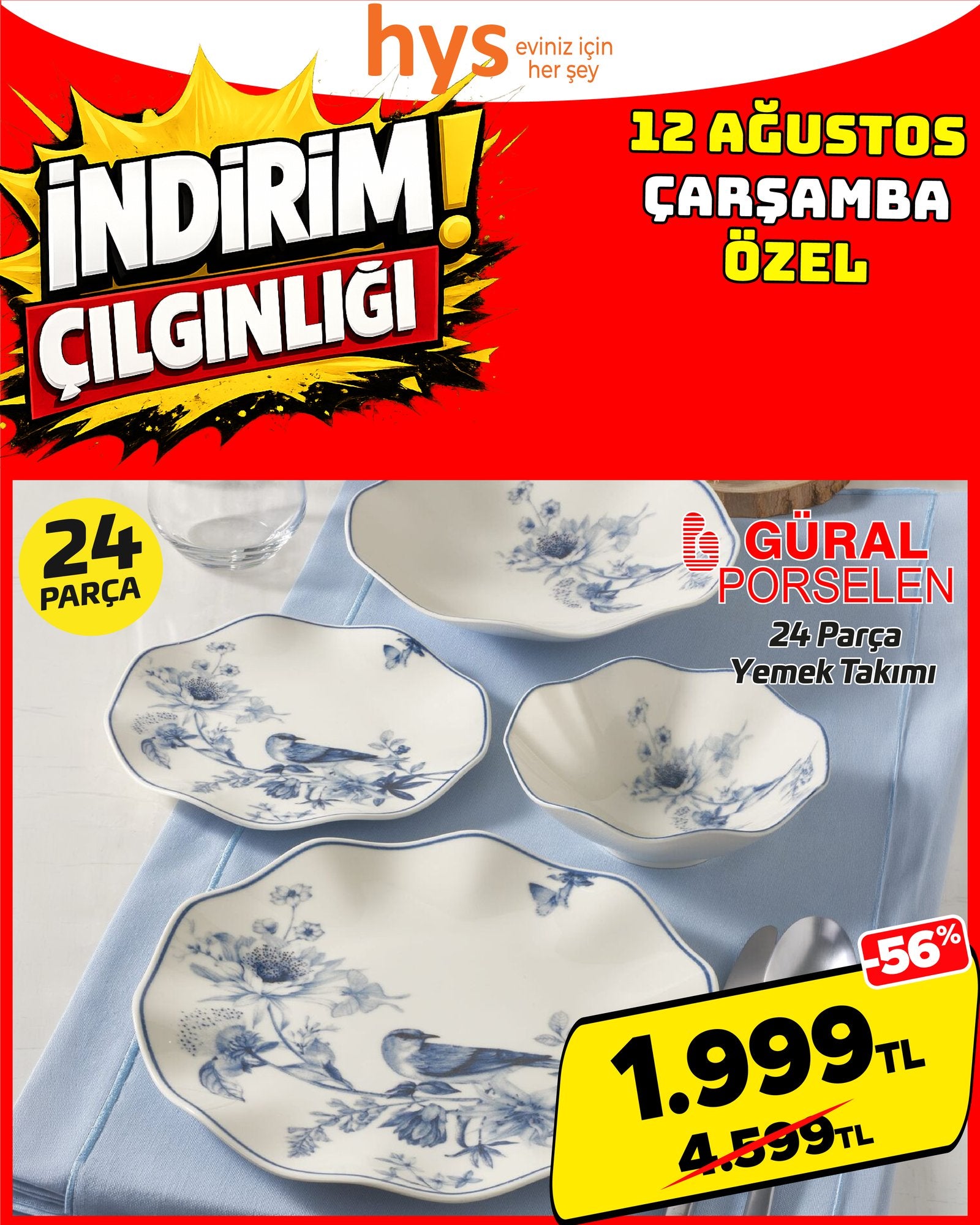 Güral Porselen 24 Parça Yemek Takımı Ürün ana görseli