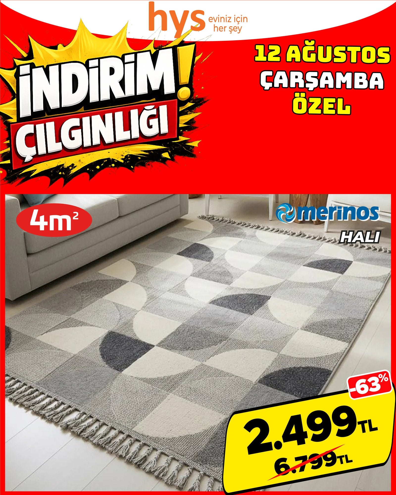 Merinos Halı 4 m²