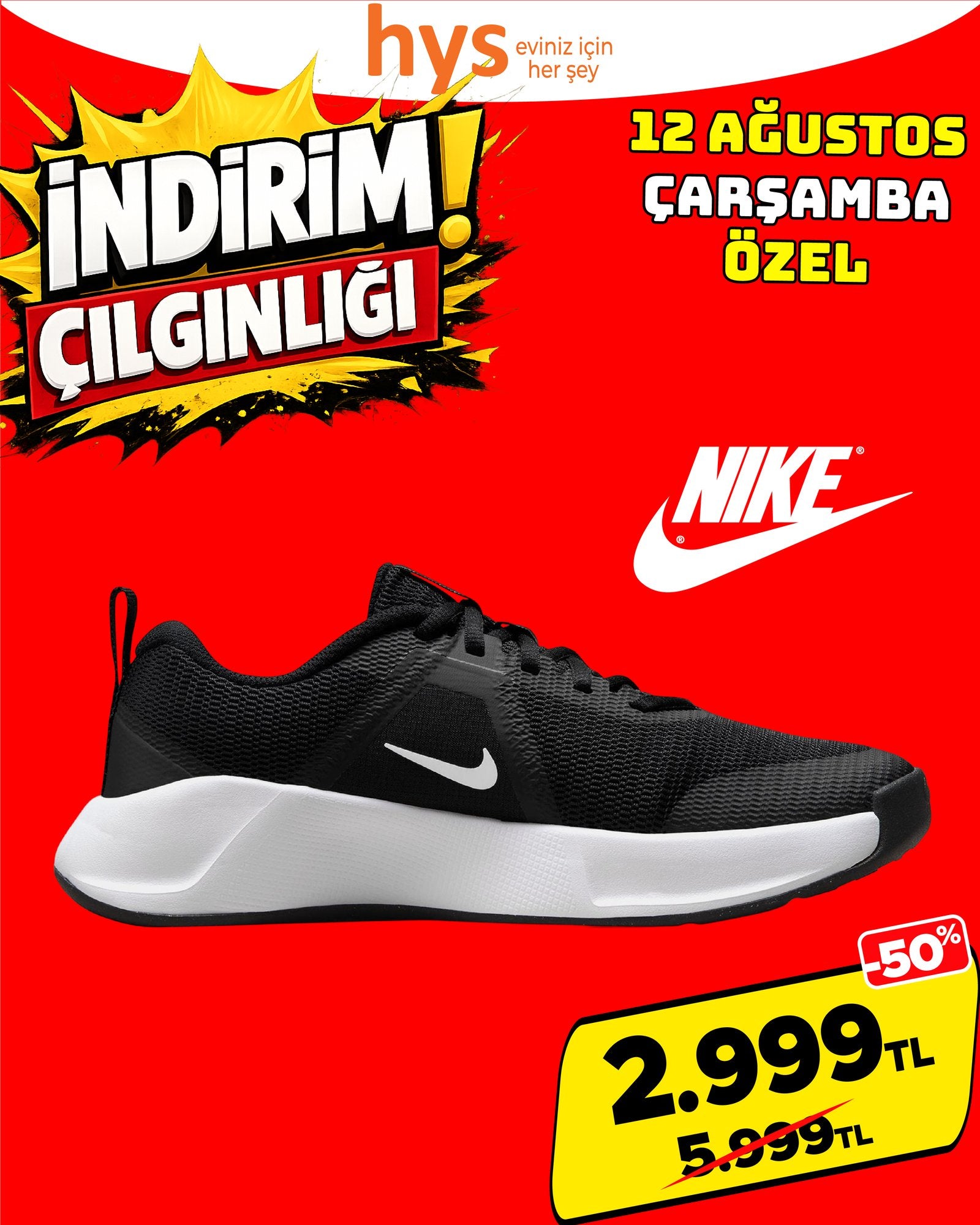 Nike Siyah Spor Ayakkabı
