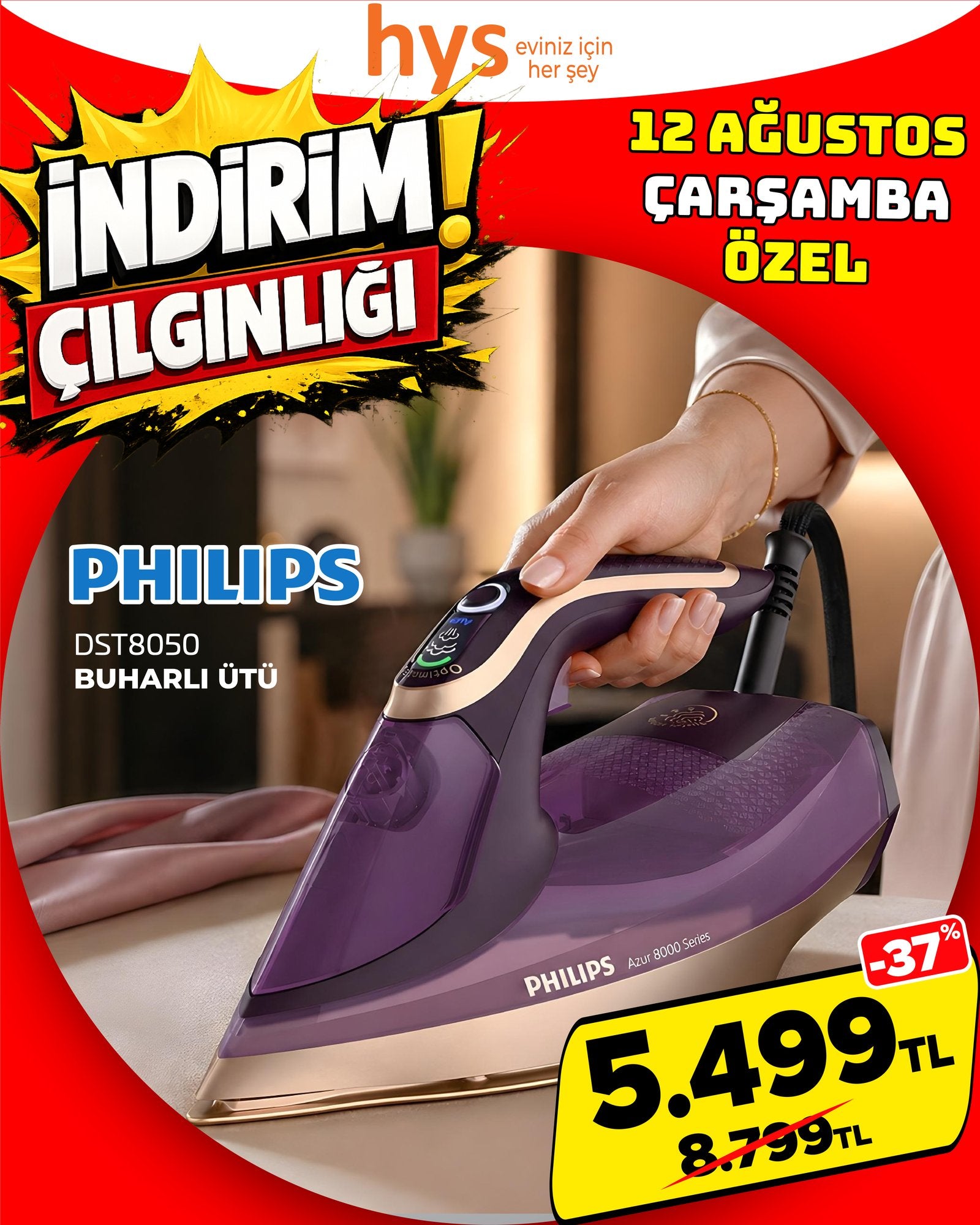 Philips DST8050 Buharlı Ütü Ürün ana görseli