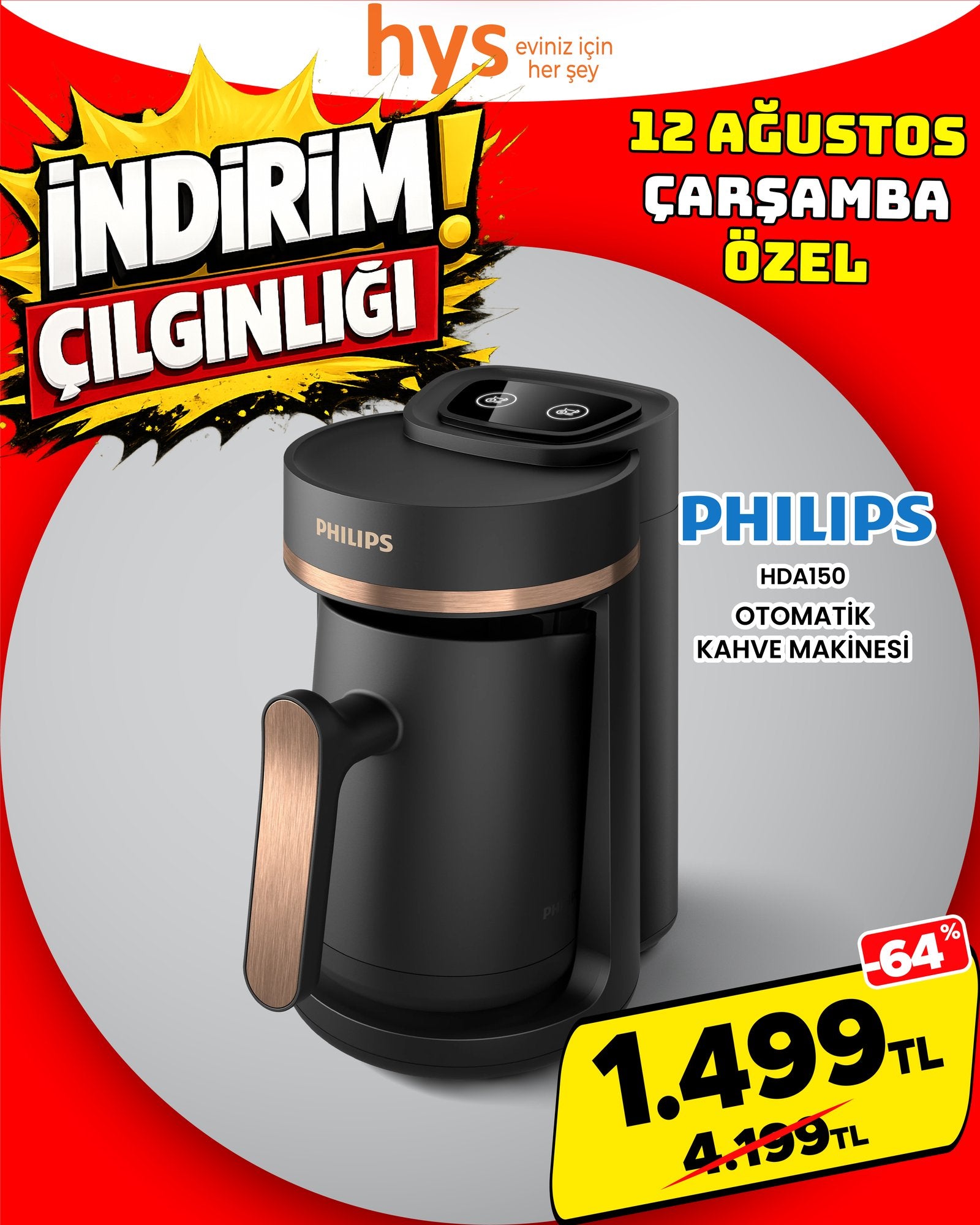 Philips HDA150 Otomatik Kahve Makinesi