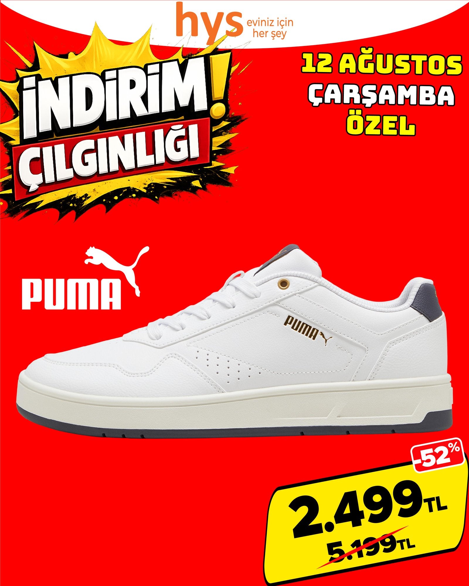 Puma Beyaz Spor Ayakkabı