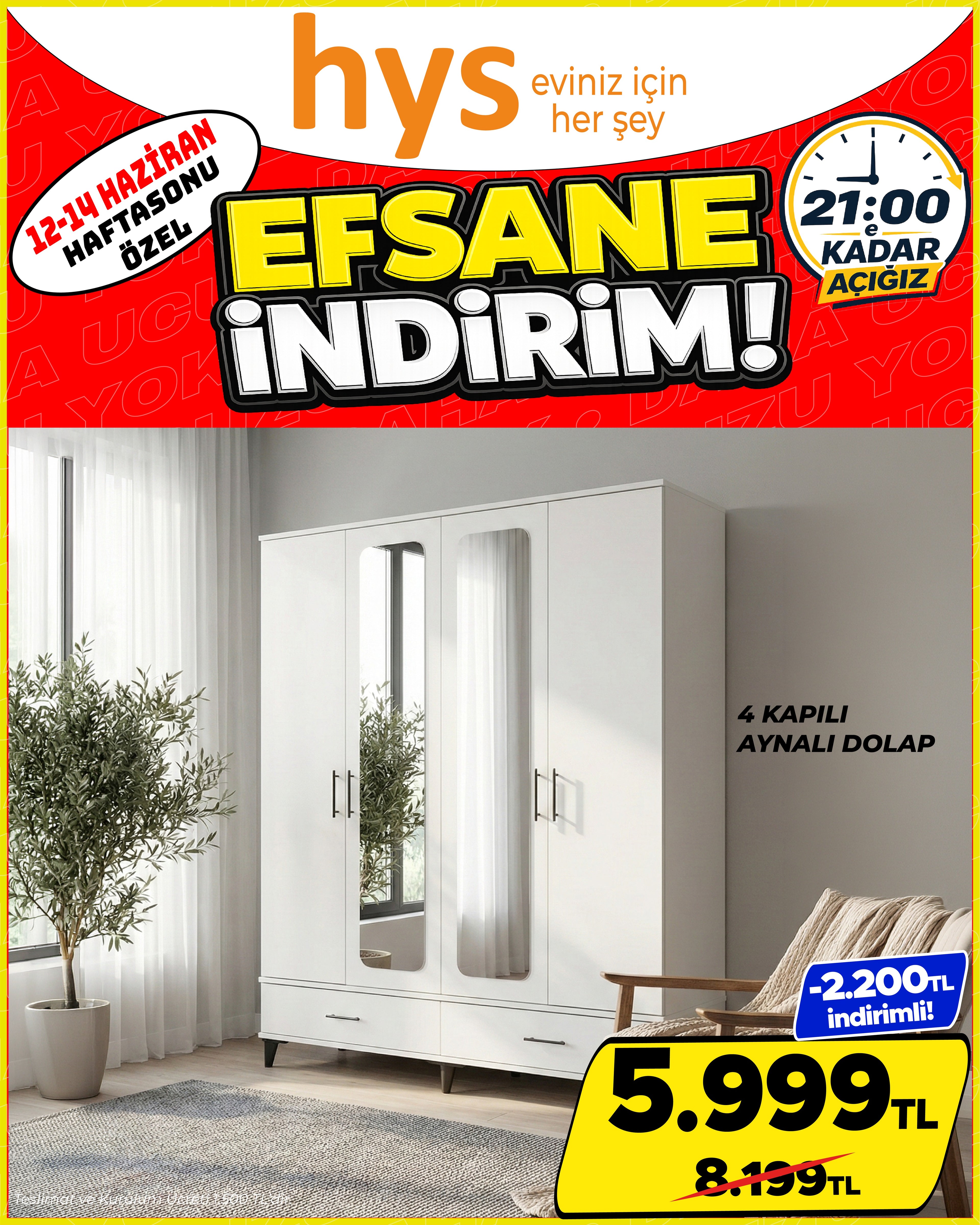 4 Kapılı Aynalı Dolap
