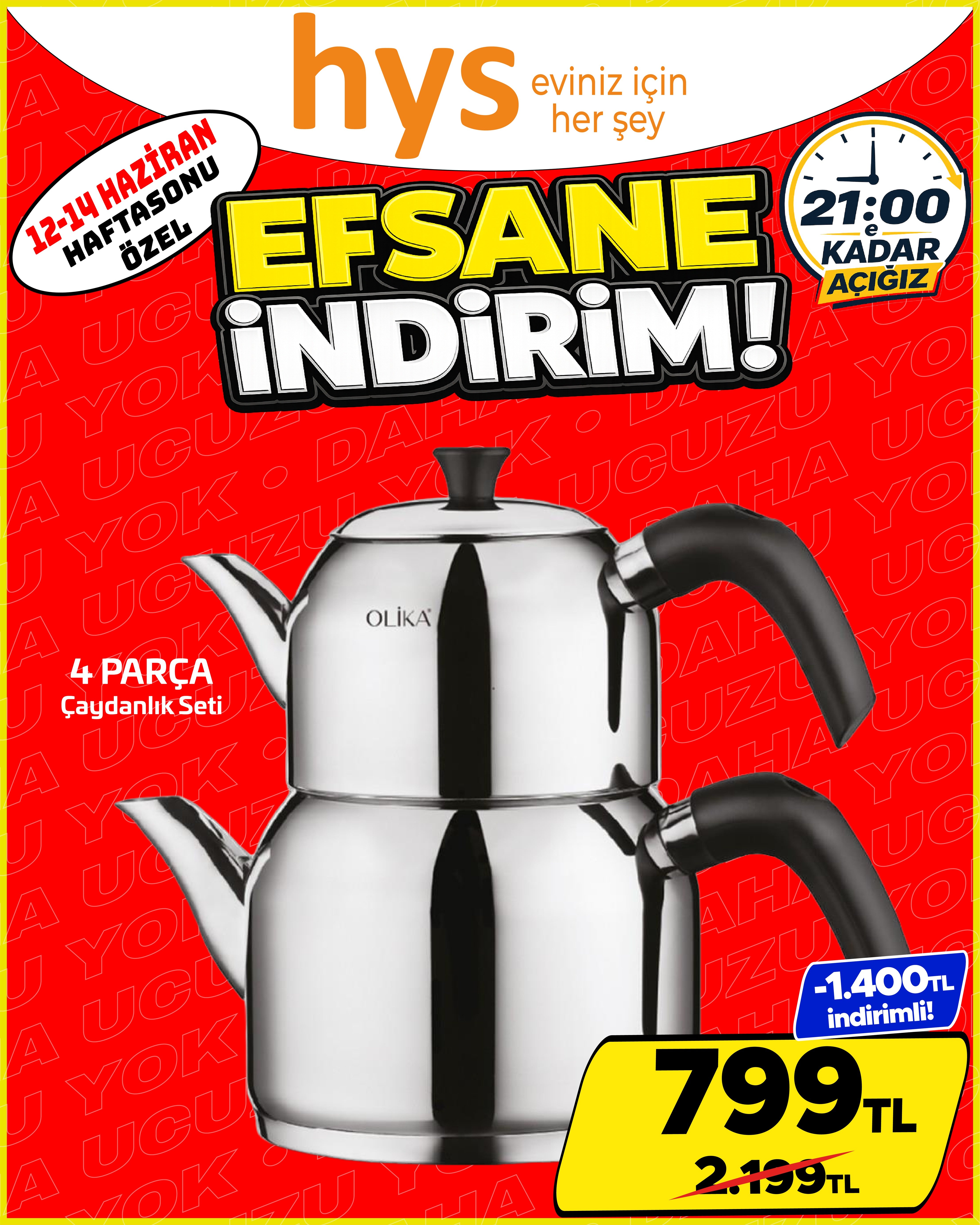4 Parça Çaydanlık Seti Ürün ana görseli