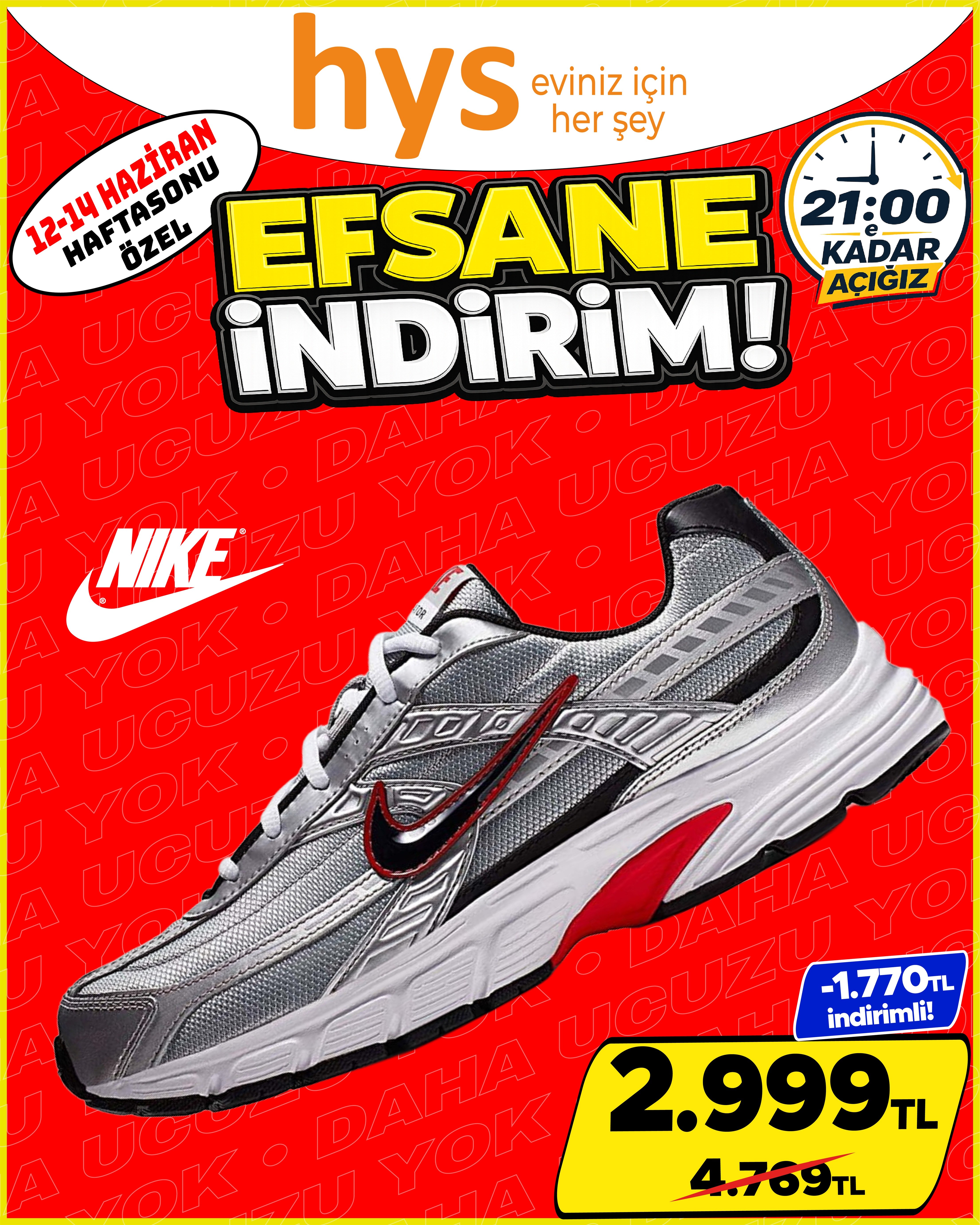 Nike Spor Ayakkabı Gri Kırmızı Ürün ana görseli