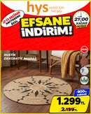 Rustik Dekoratif Hasır Paspas