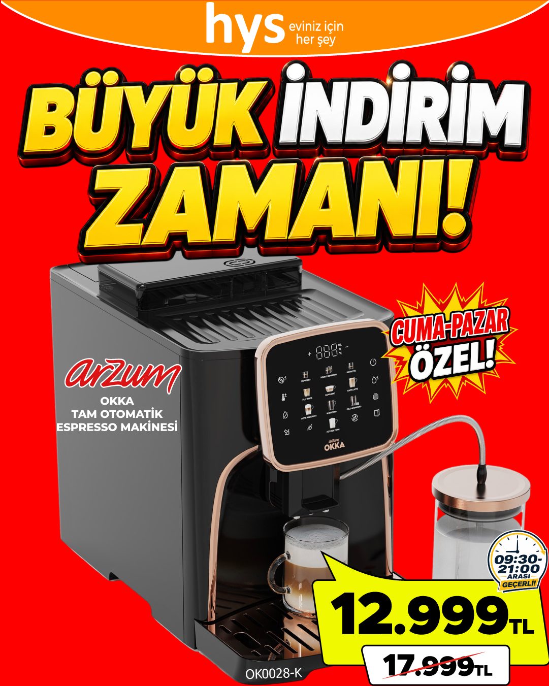 Arzum Okka Espresso Makinesi Ürün ana görseli