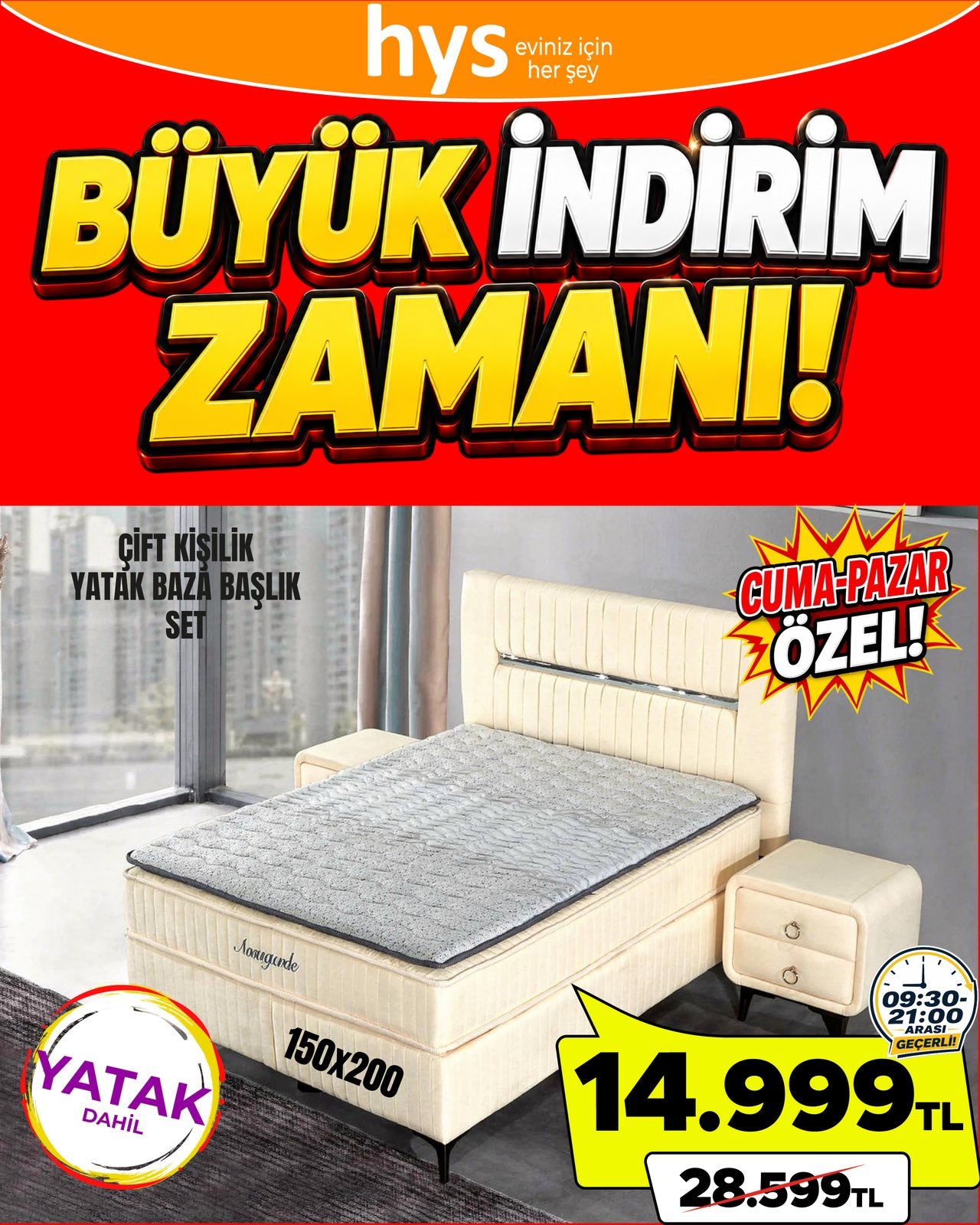 Çift Kişilik Yatak Baza Başlık Seti