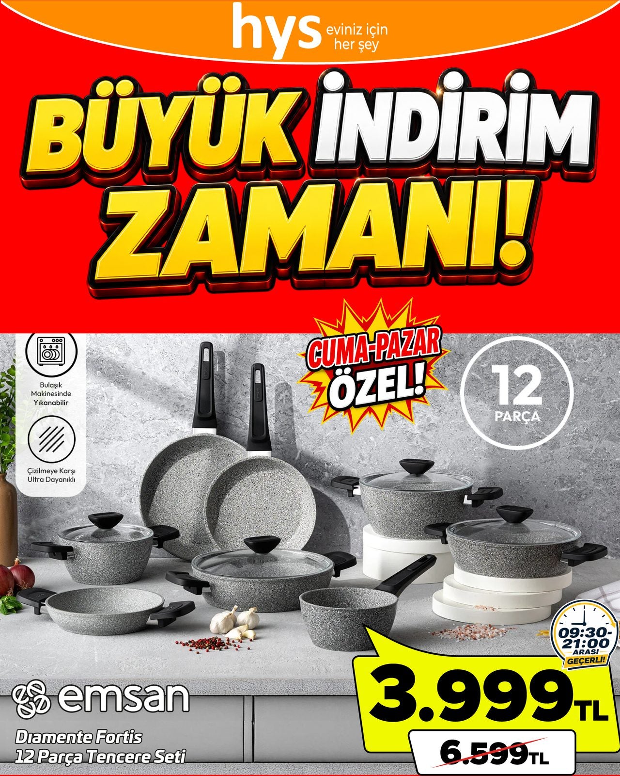 Emsan 12 Parça Tencere Seti Ürün ana görseli