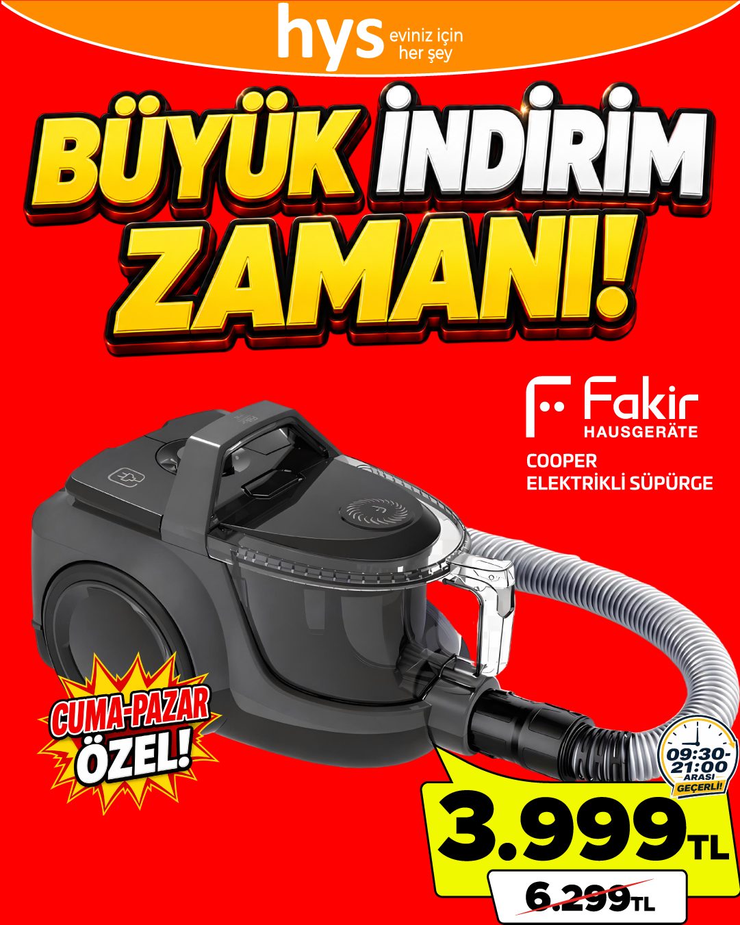 Fakir Cooper Elektrikli Süpürge