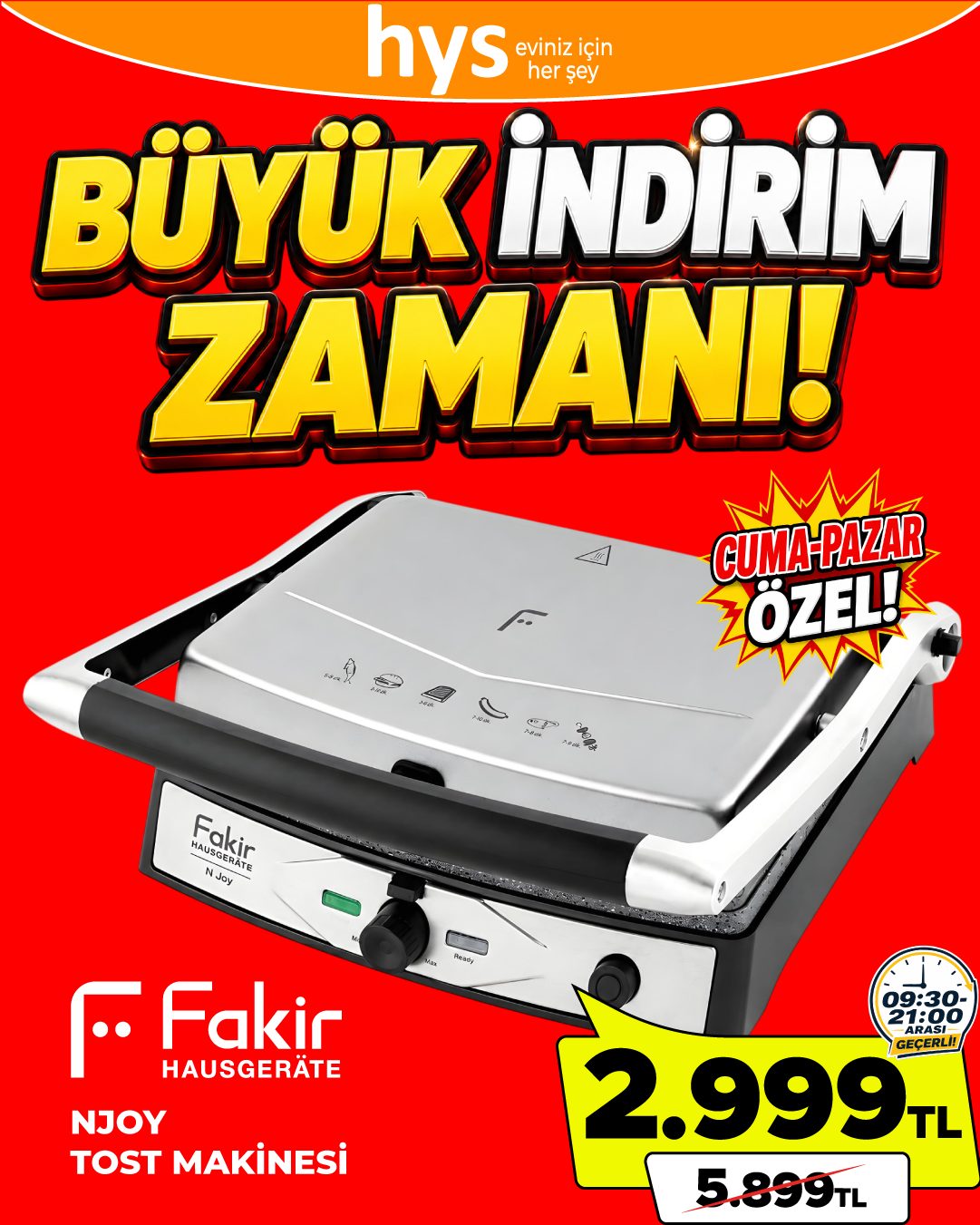 Fakir Tost Makinesi