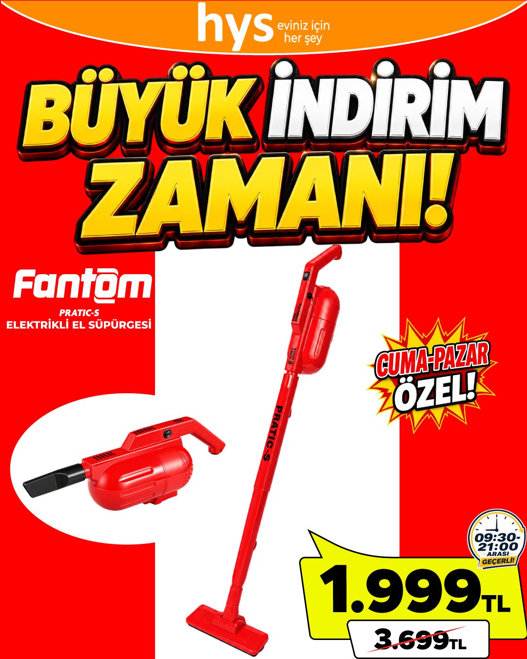 Fantom Elektrikli Süpürge