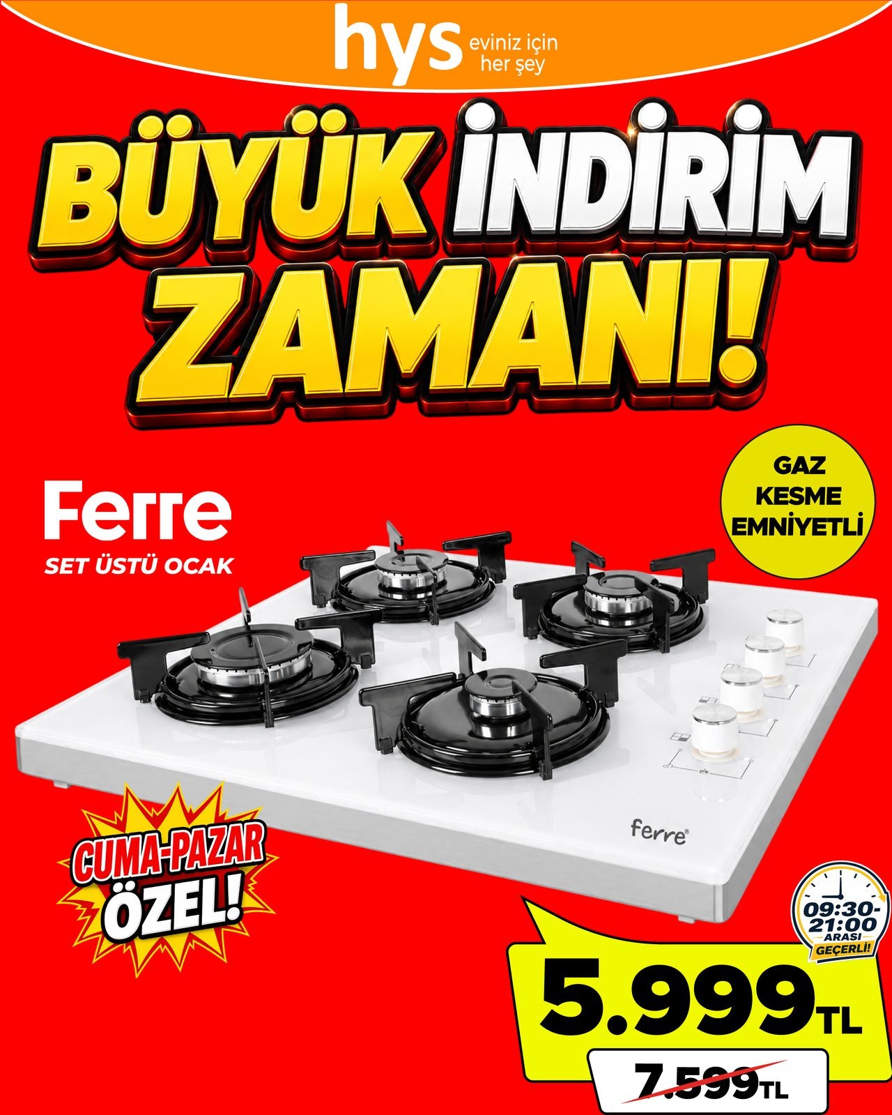 Ferre Set Üstü Ocak Ürün ana görseli