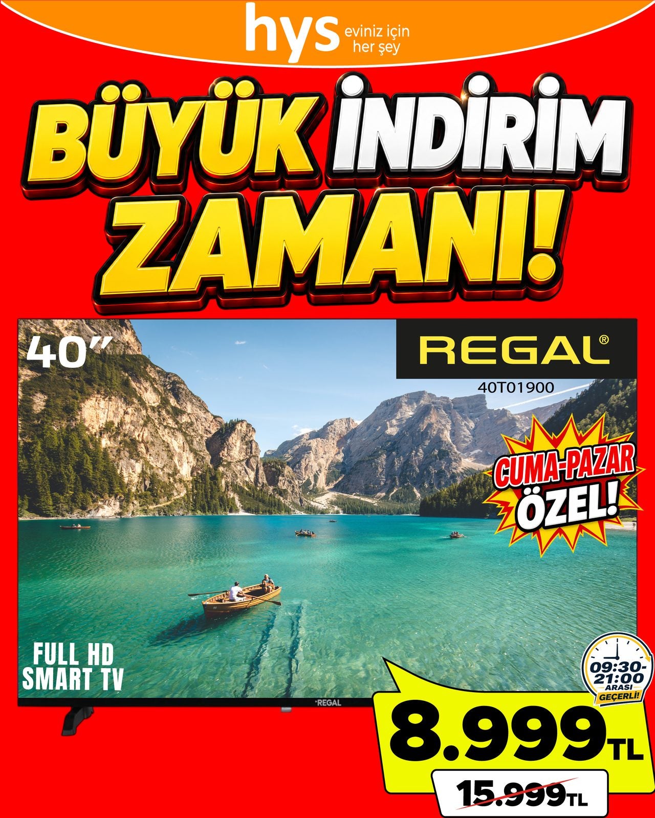 Regal 40 İnç Smart TV Ürün ana görseli