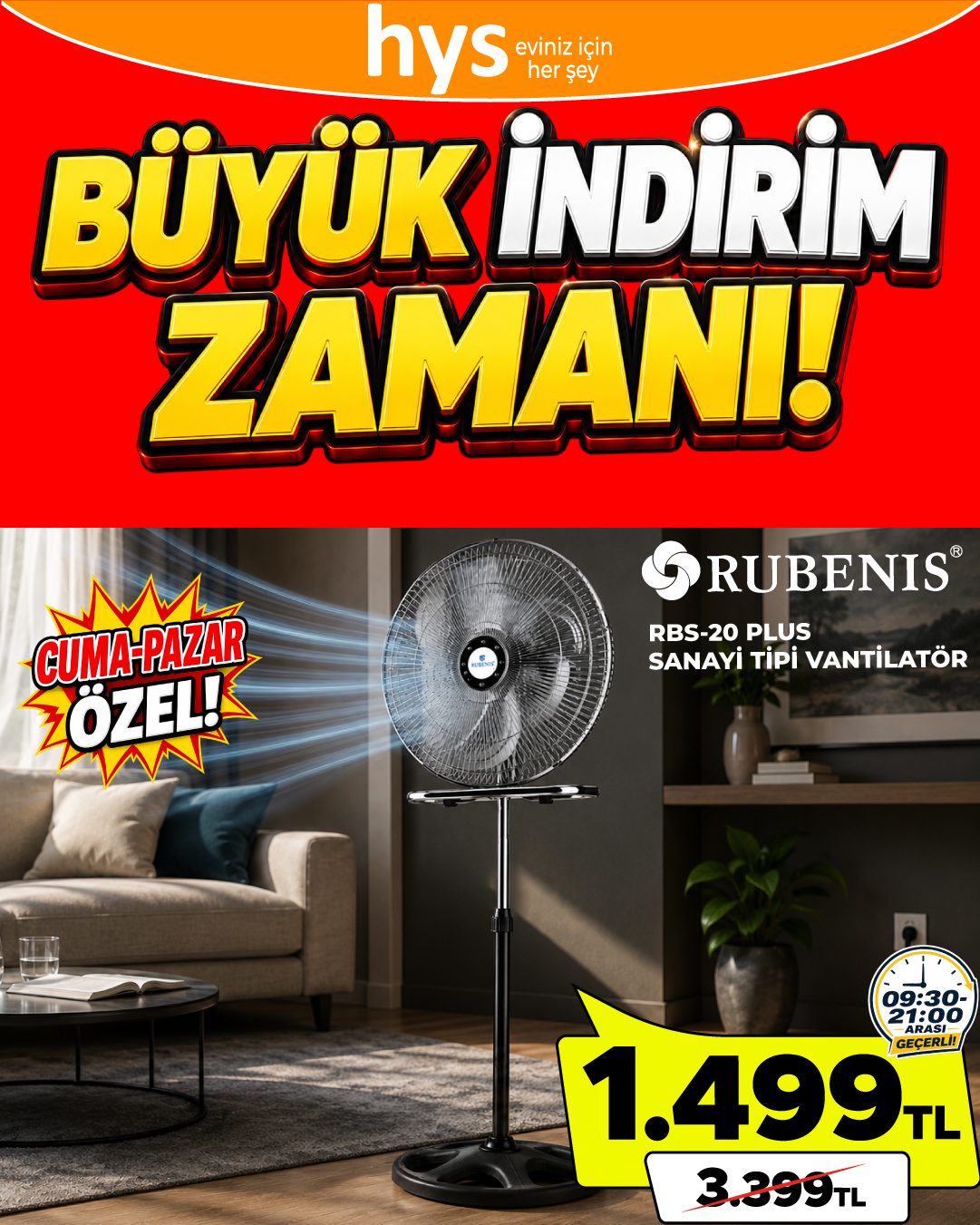Rubenis Sanayi Tipi Vantilatör