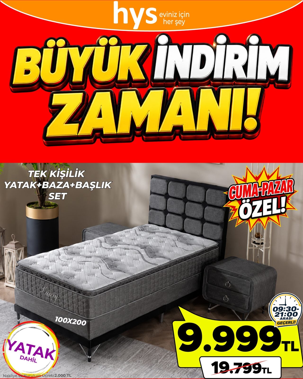 Tek Kişilik Yatak Baza Başlık Seti Ürün ana görseli