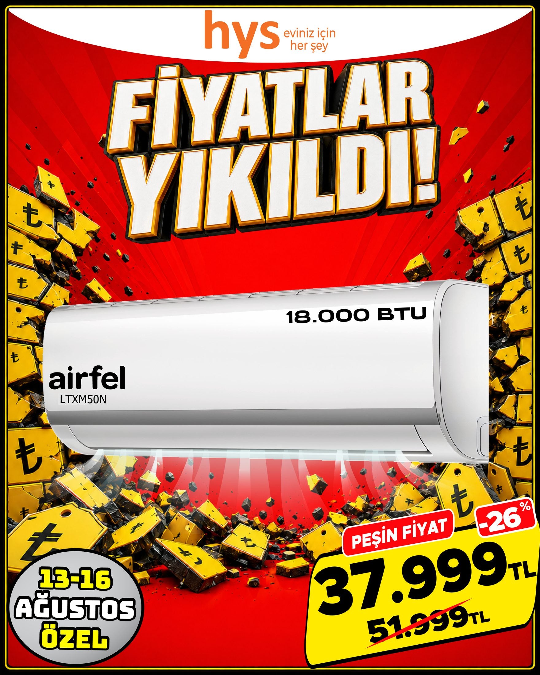 Airfel 18000 BTU Klima Ürün ana görseli