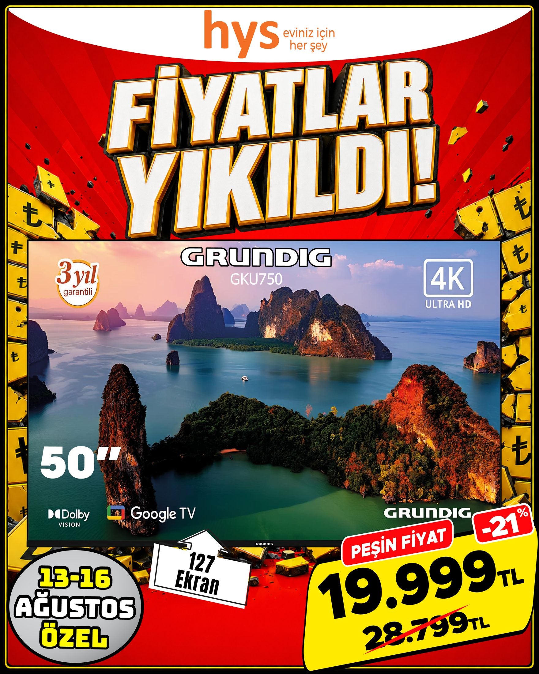 Grundig 50 İnç Google TV