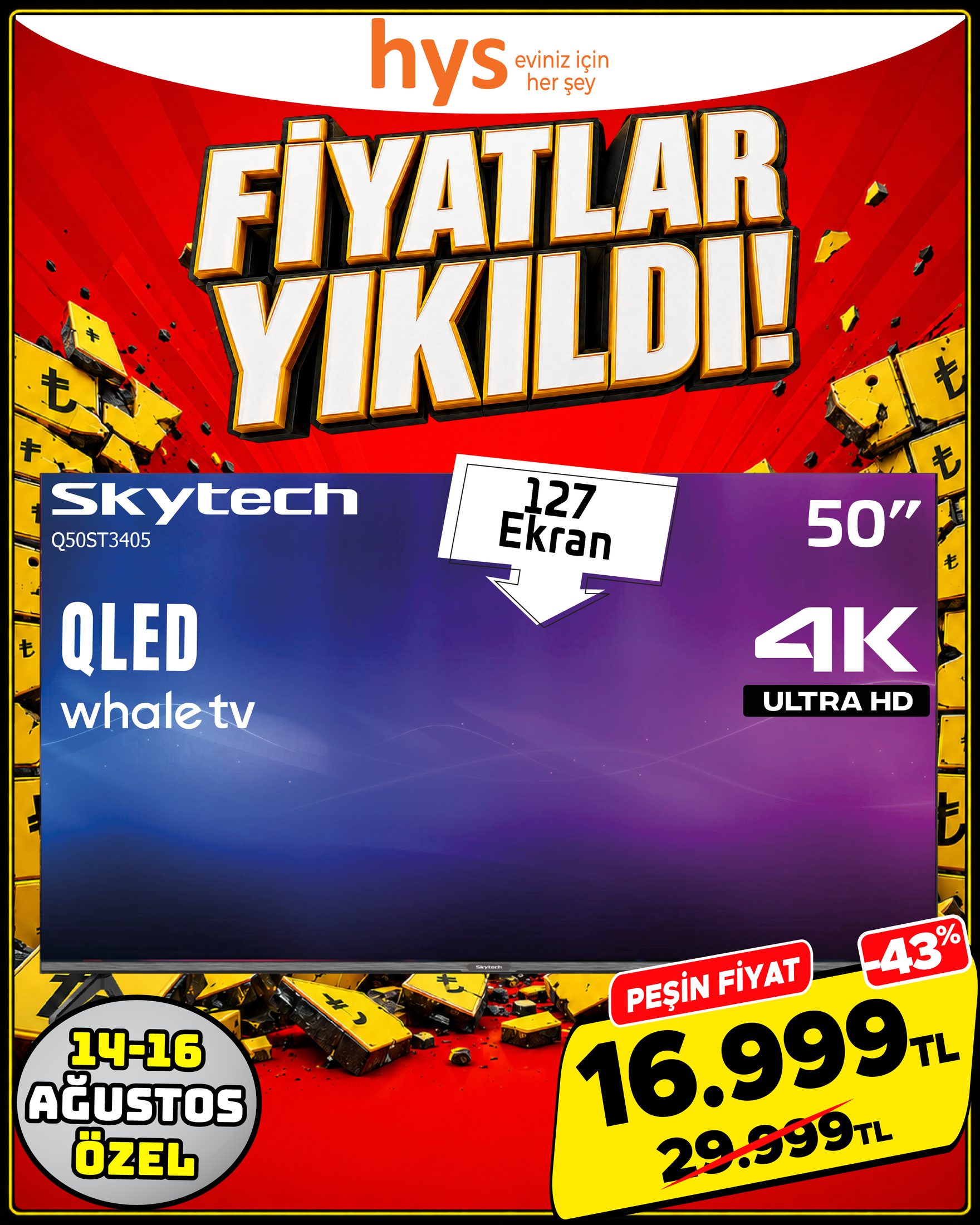 Skytech 50 İnç QLED TV