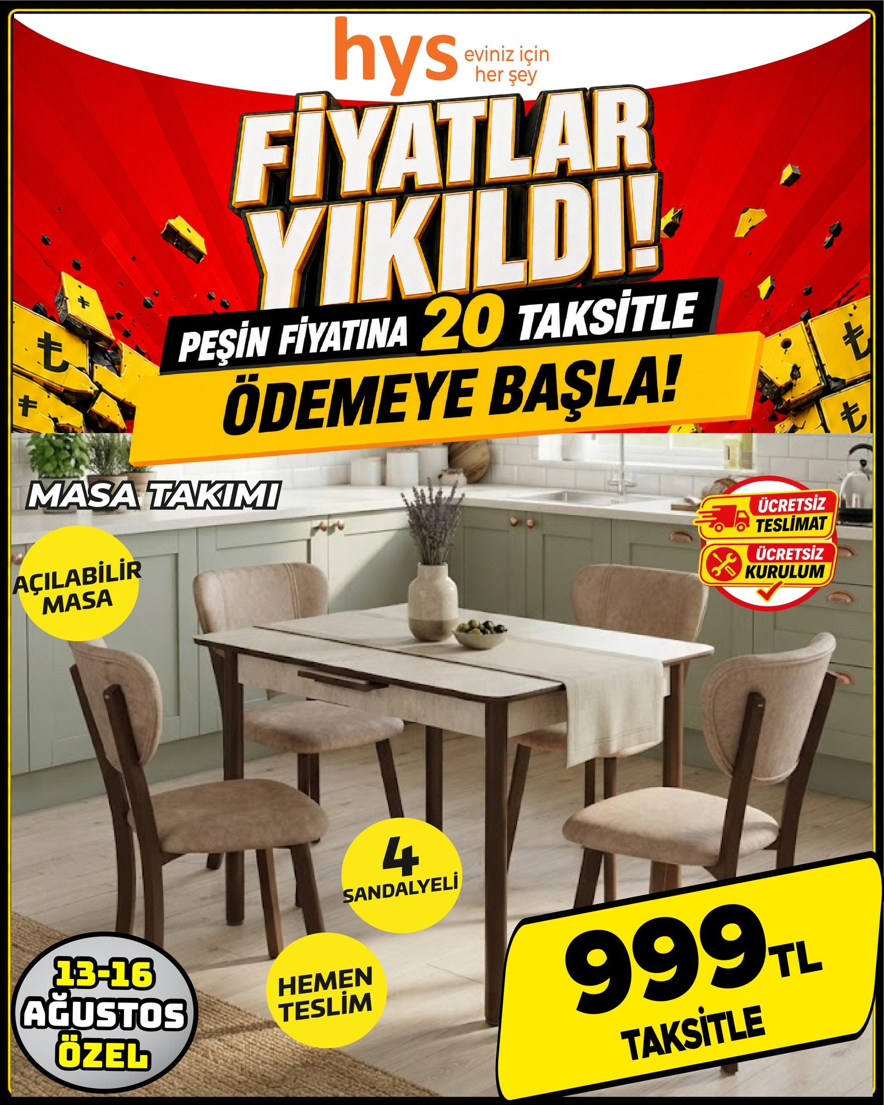 Açılabilir Masa Takımı Ürün ana görseli