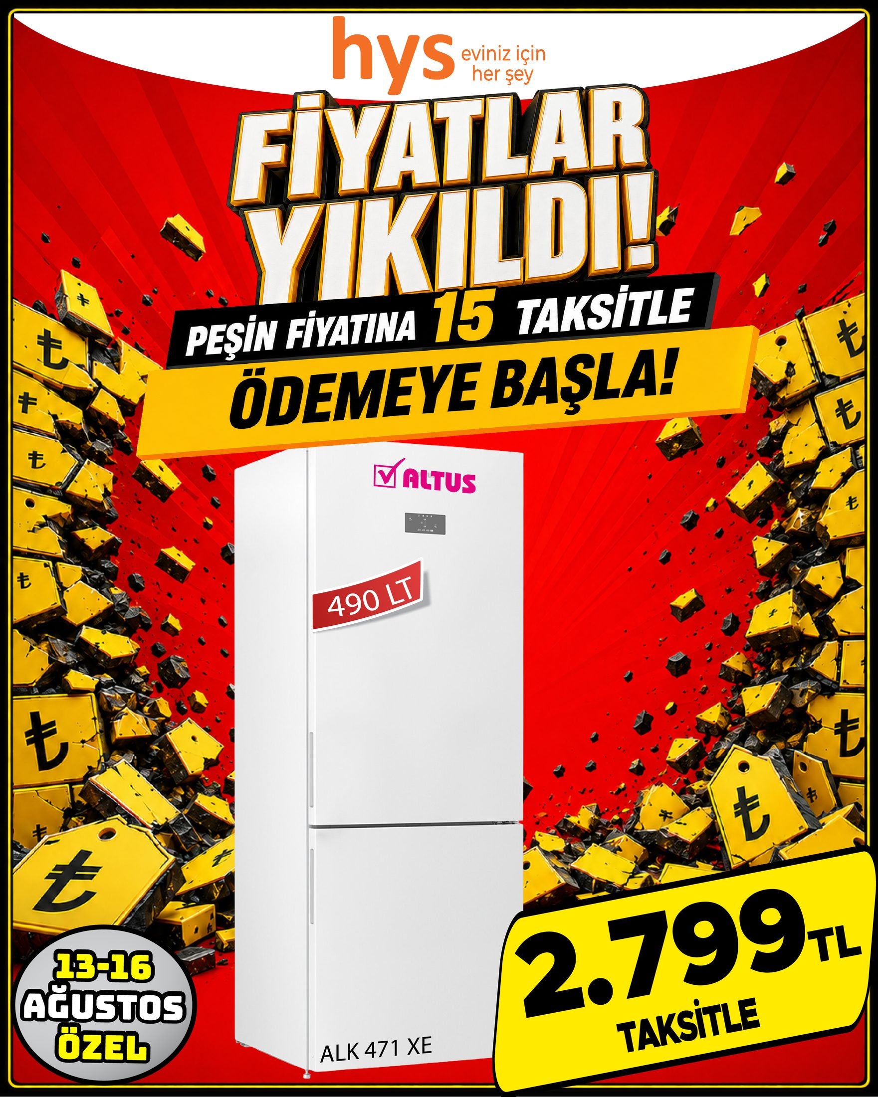 Altus 490 Lt Buzdolabı