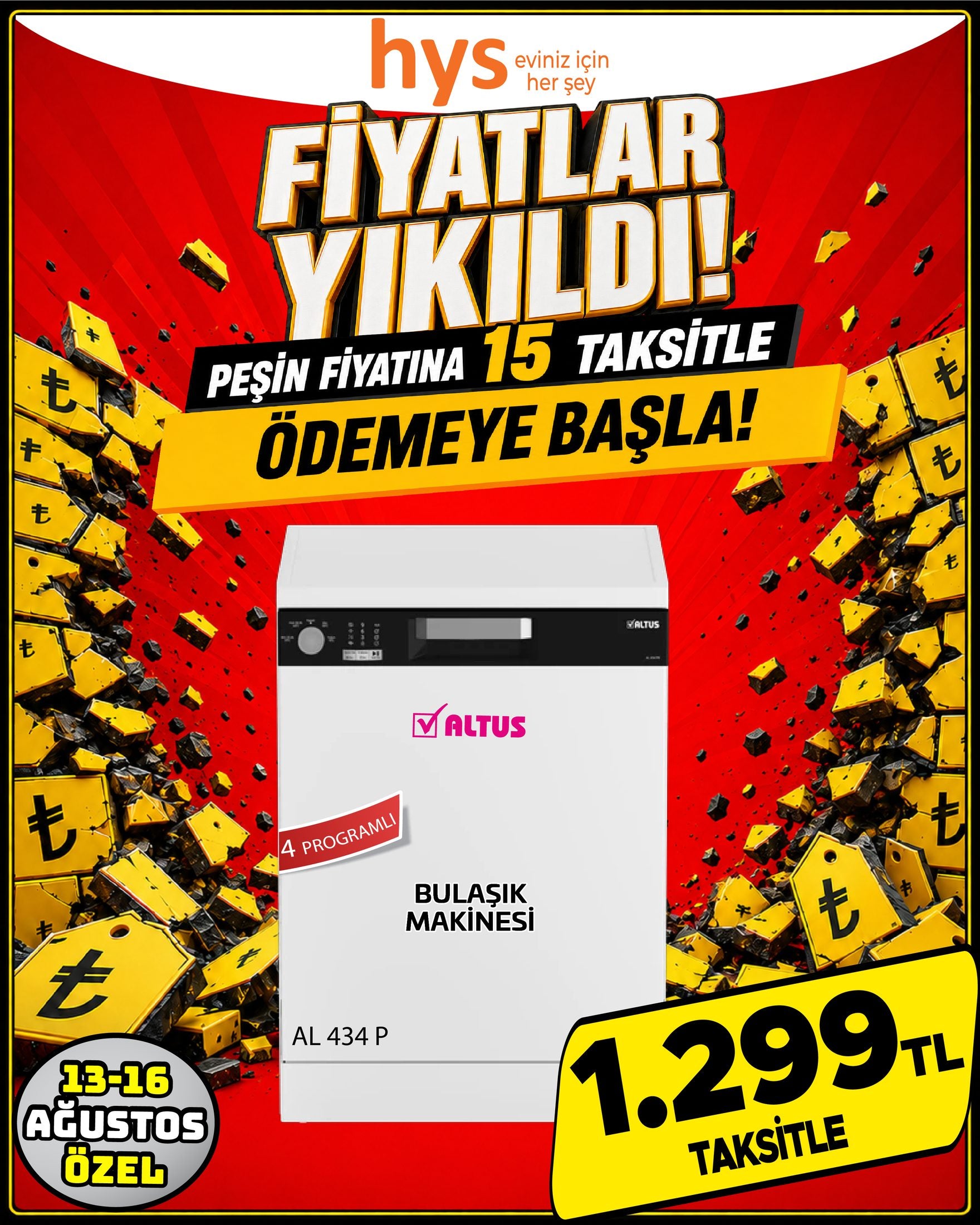 Altus Bulaşık Makinesi Ürün ana görseli