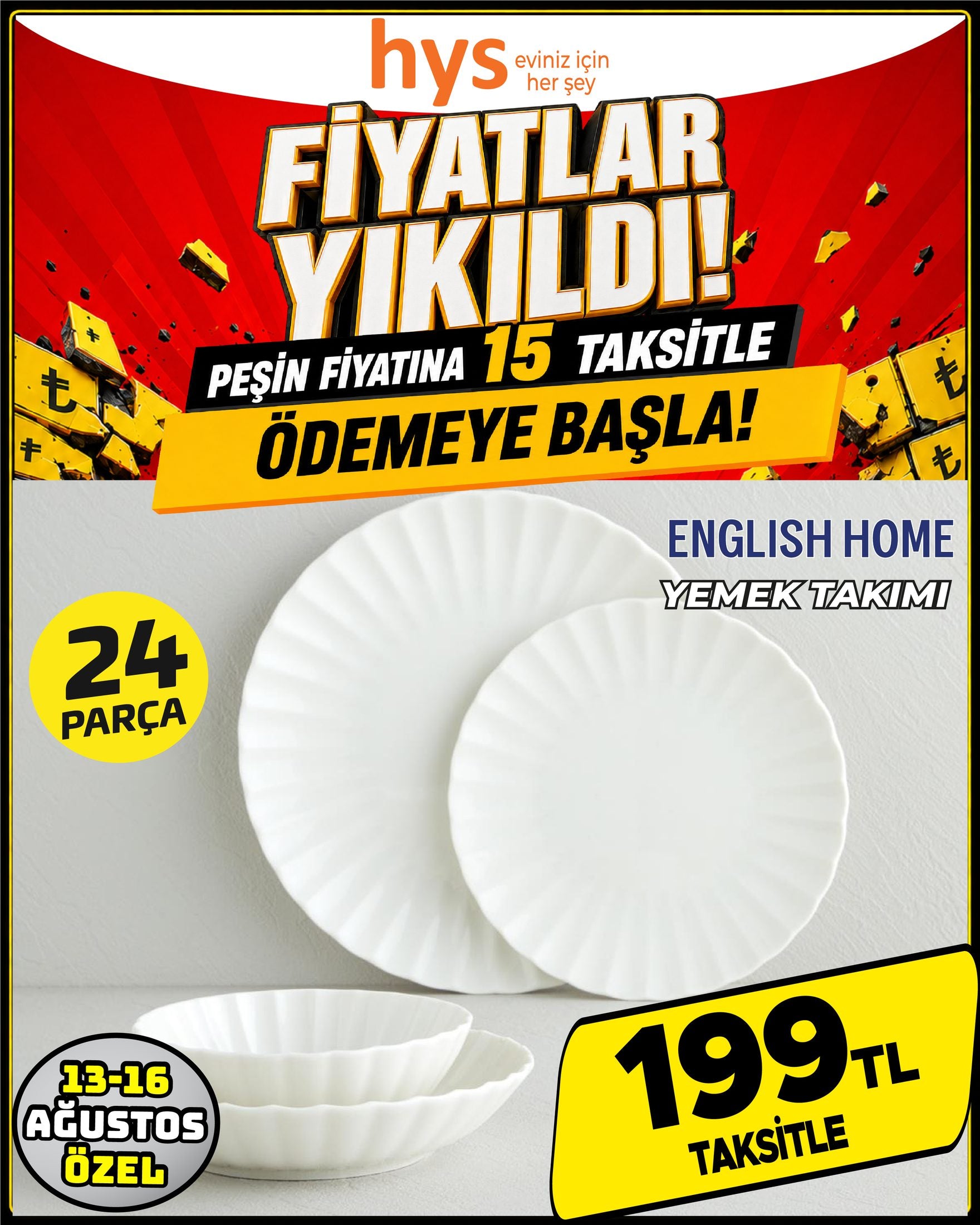English Home 24 Parça Yemek Takımı Ürün ana görseli