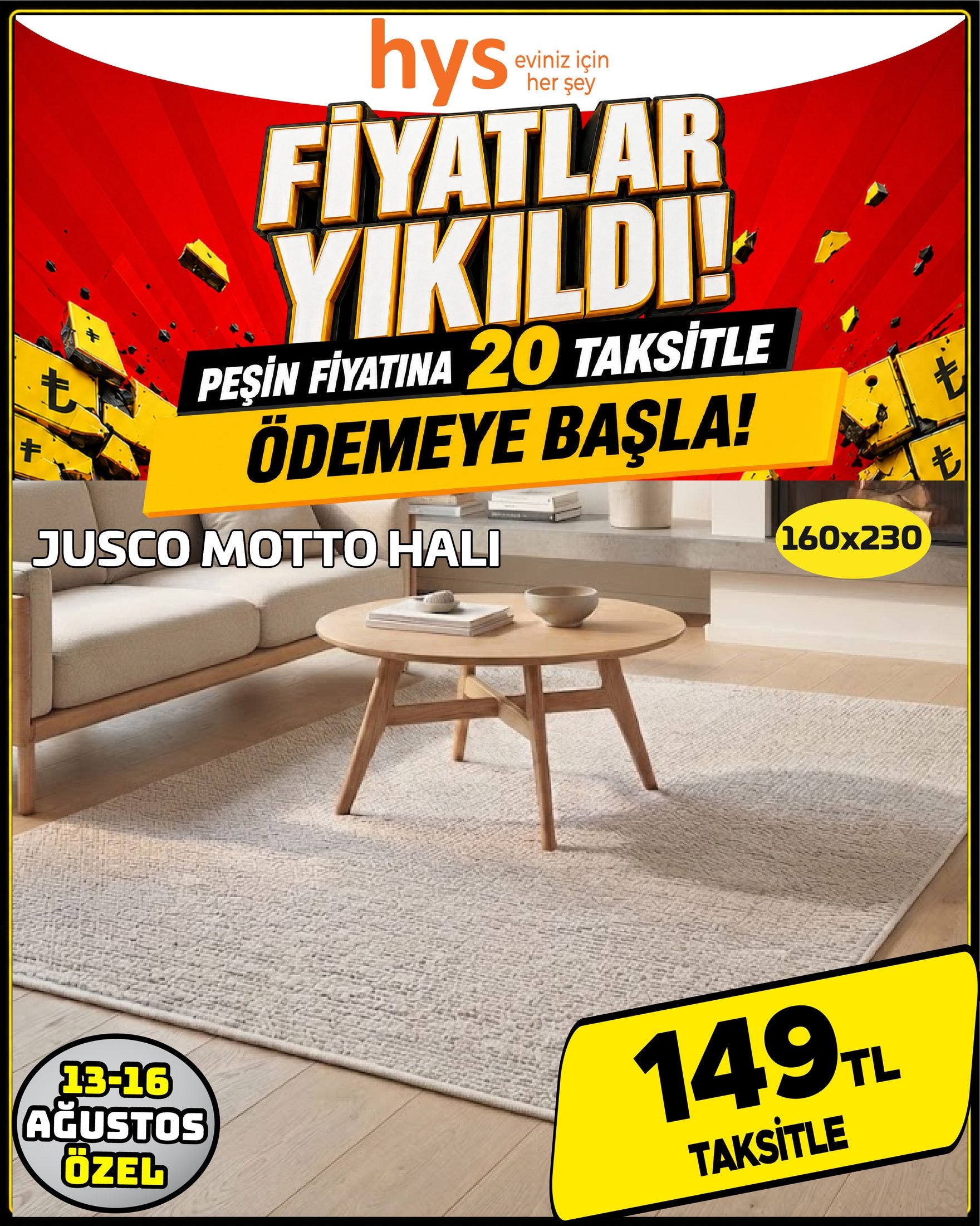 Jusco Motto Halı 160x230 Ürün ana görseli
