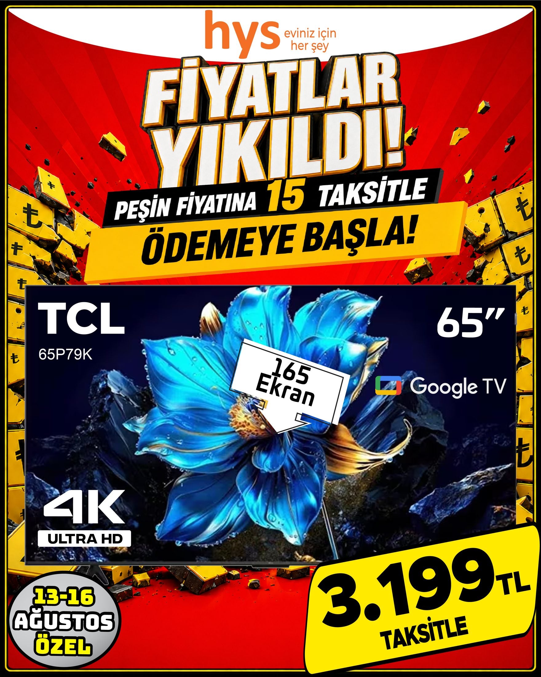 TCL 65 İnç Google TV Ürün ana görseli