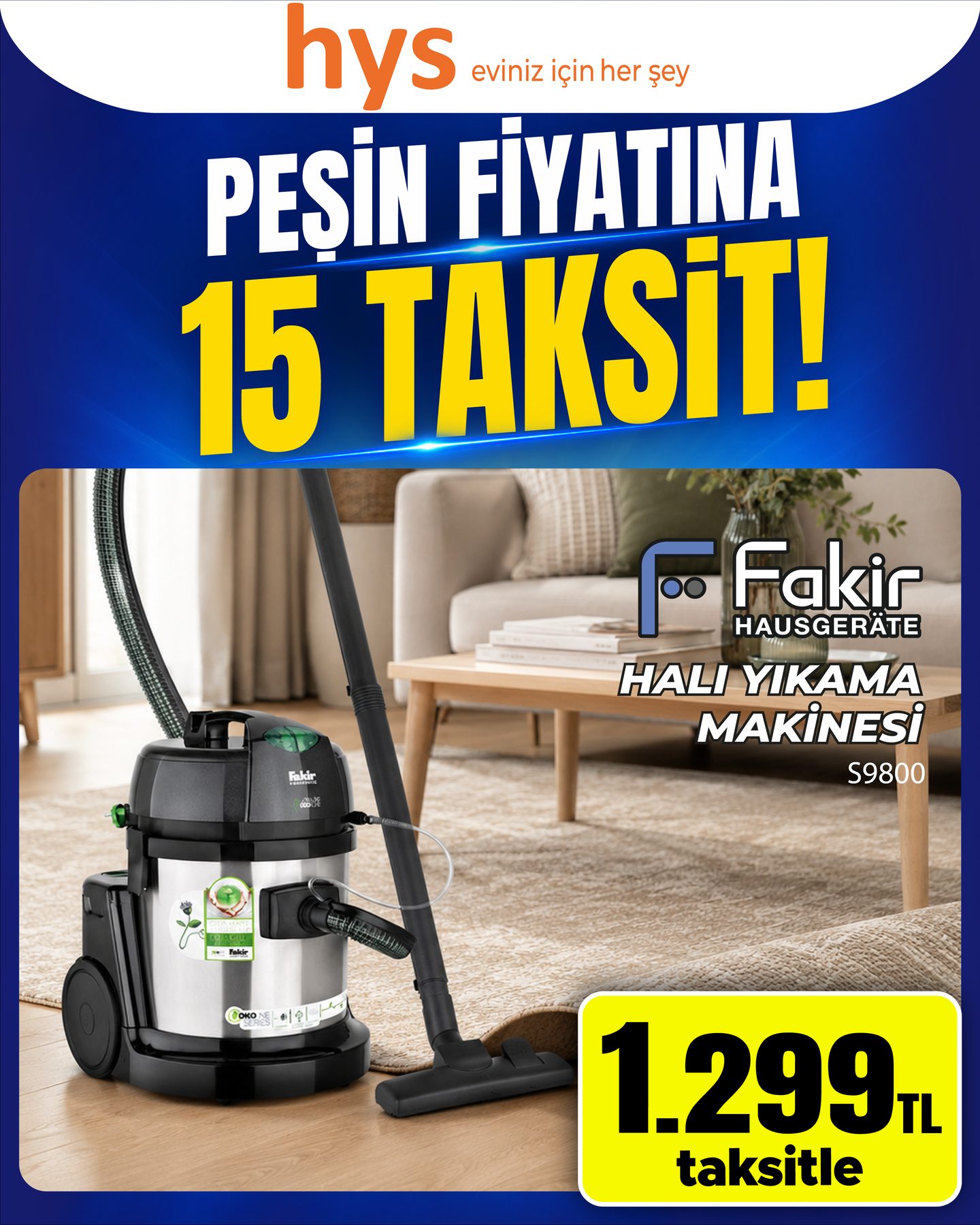 Fakir Halı Yıkama Makinesi S9800