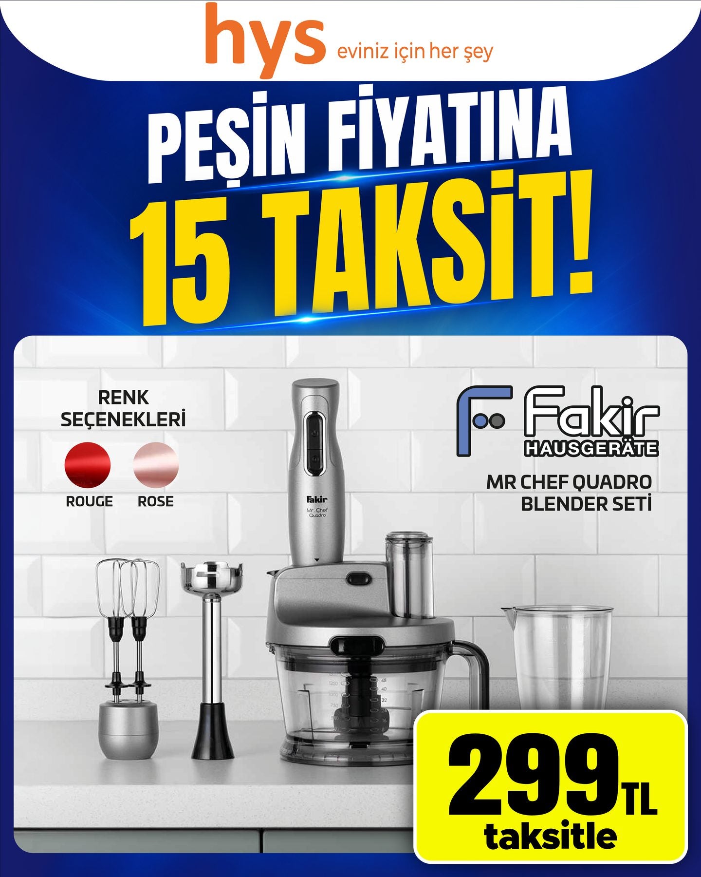 Fakir Mr Chef Quadro Blender Seti Ürün ana görseli