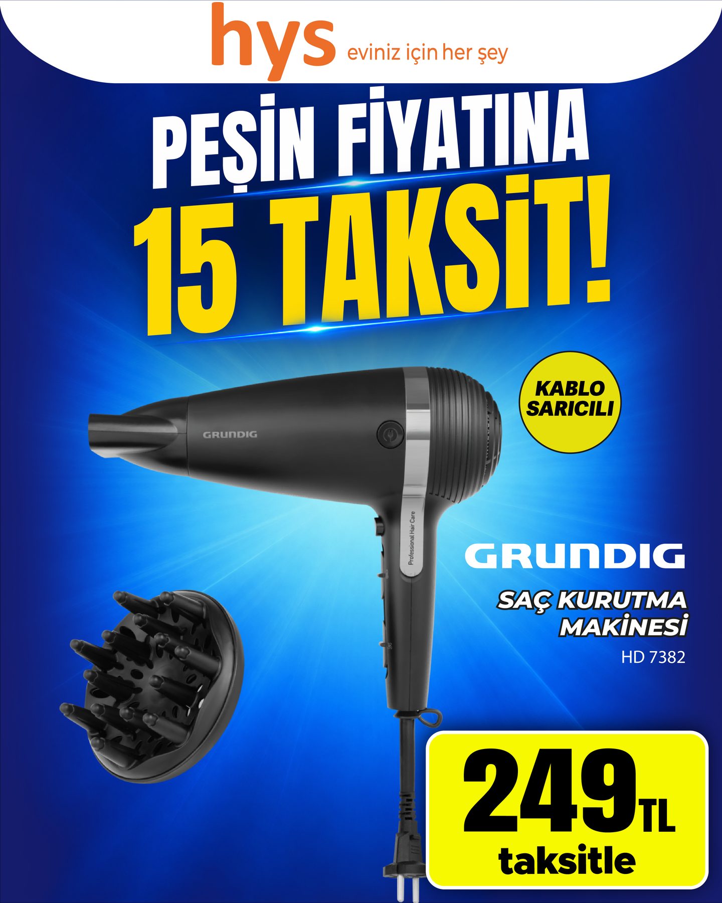 Grundig Saç Kurutma Makinesi HD7182